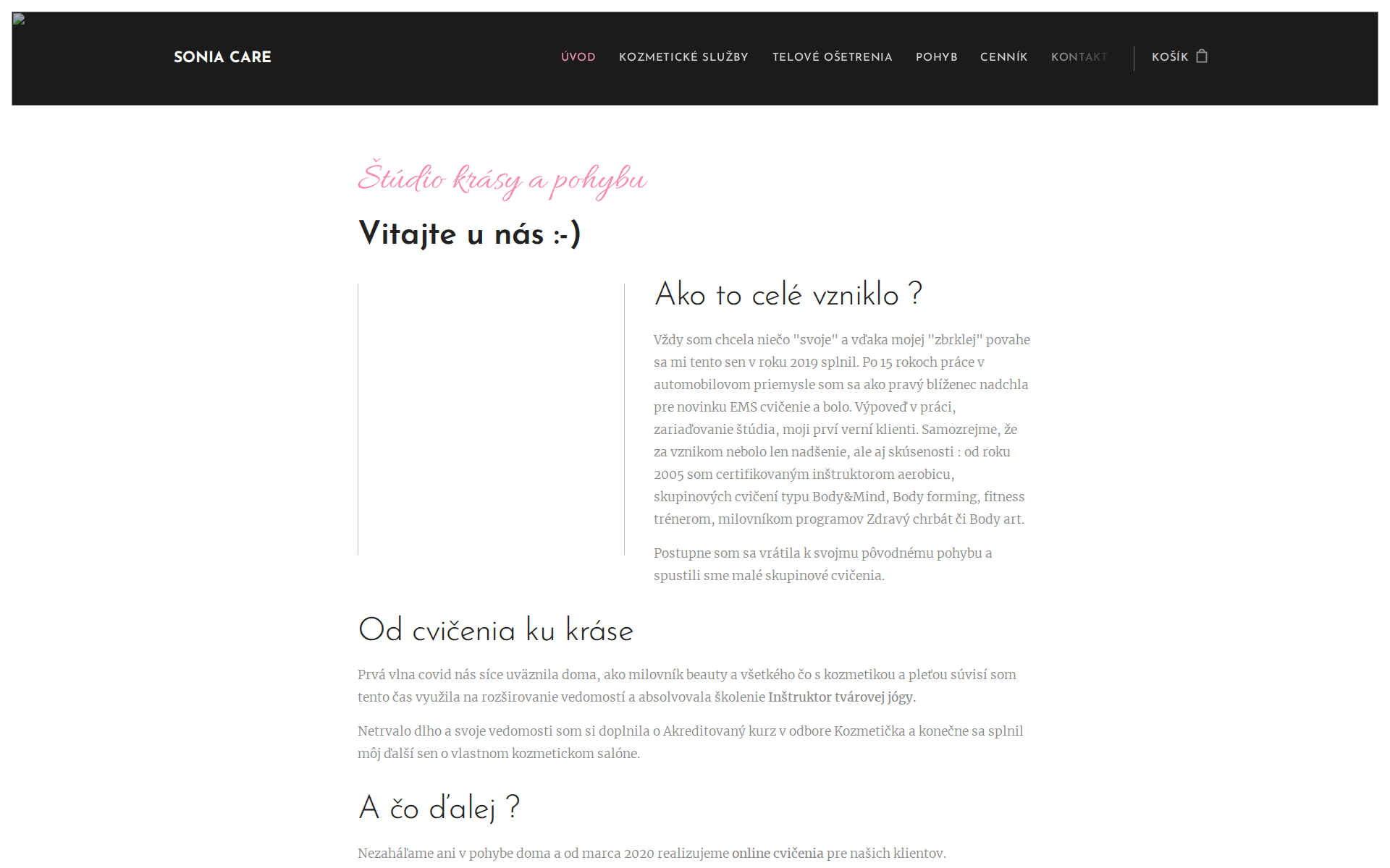 Náhľad webu soniacare.sk