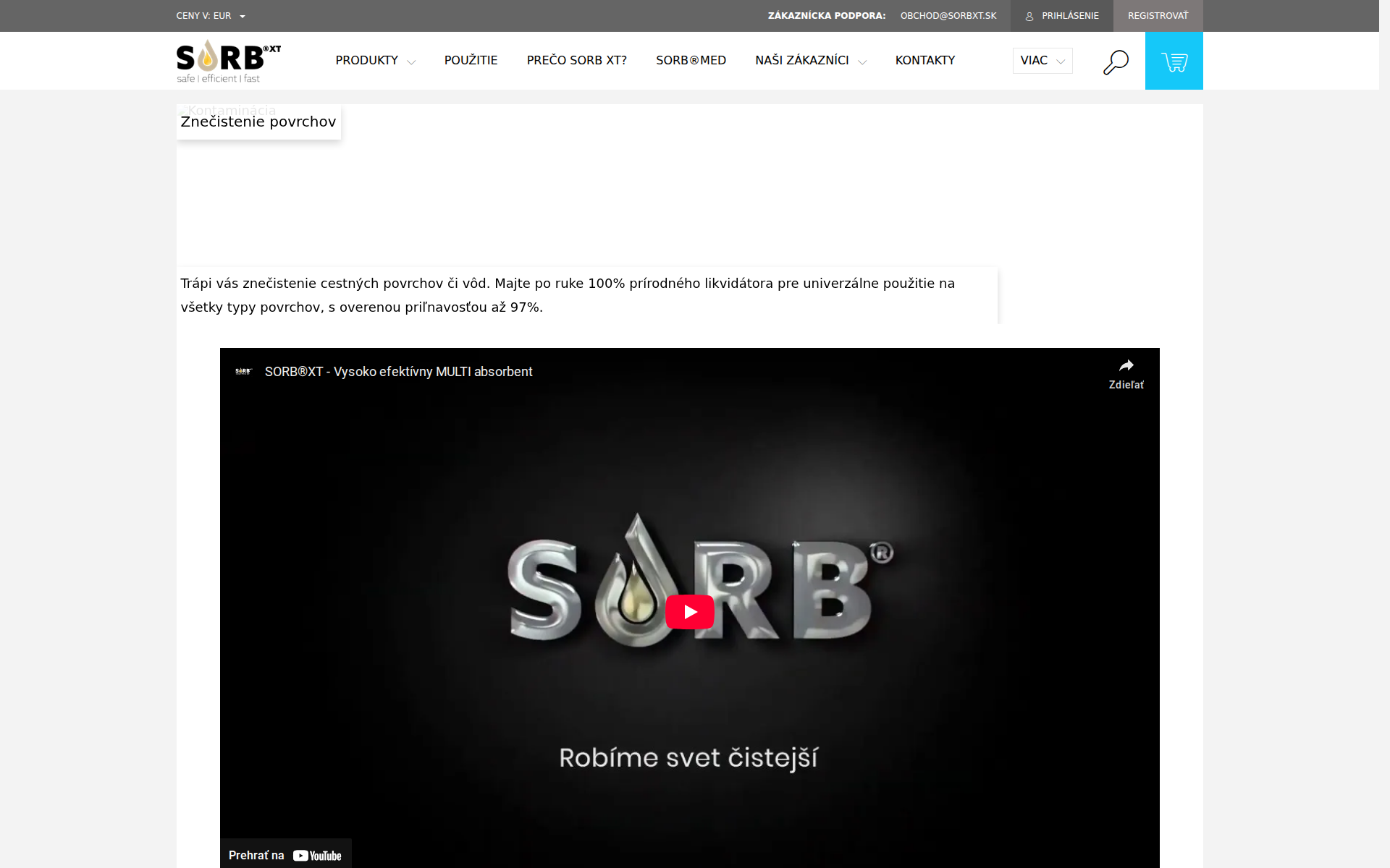 Náhľad webu sorbxt.sk