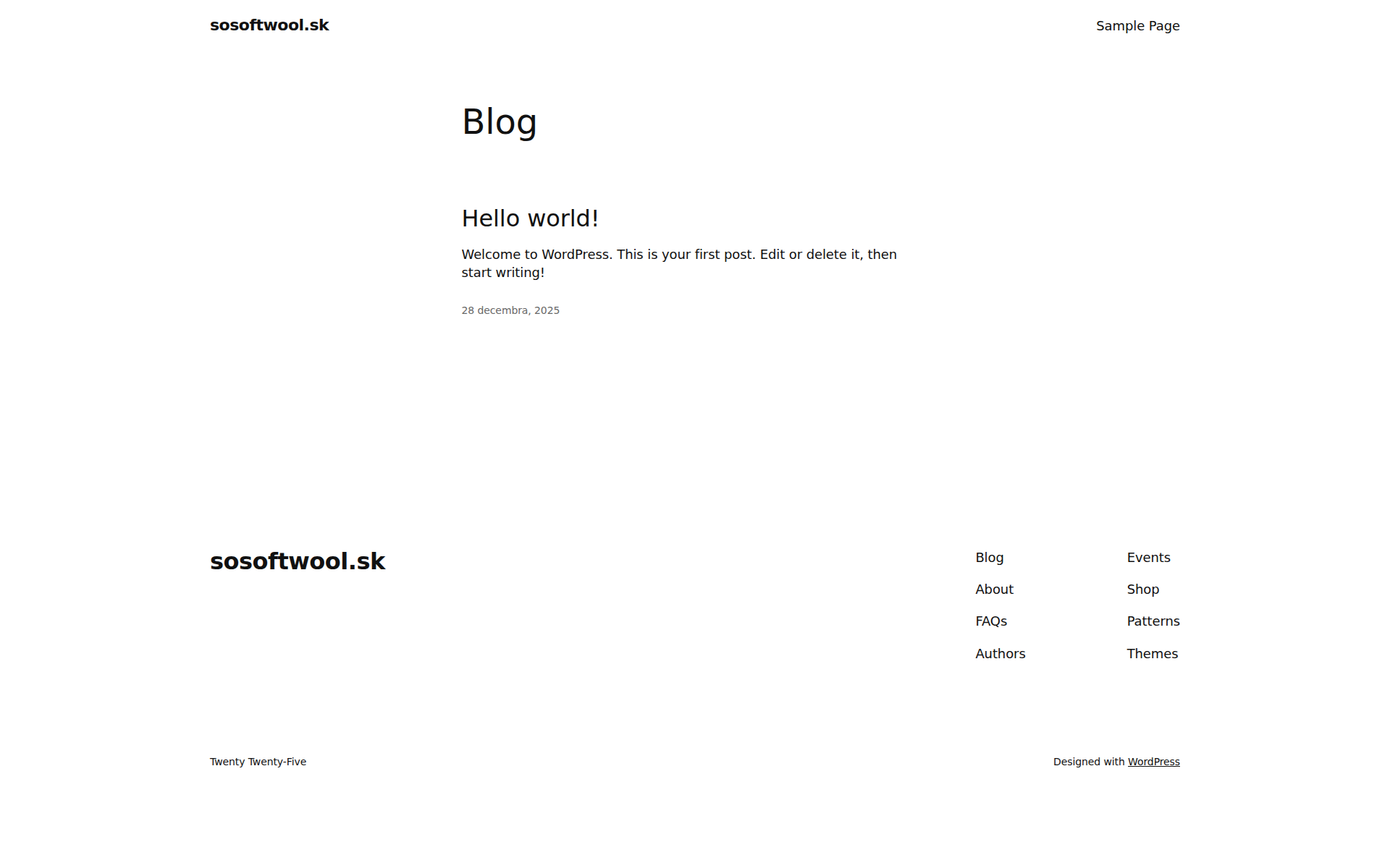 Náhľad webu sosoftwool.sk