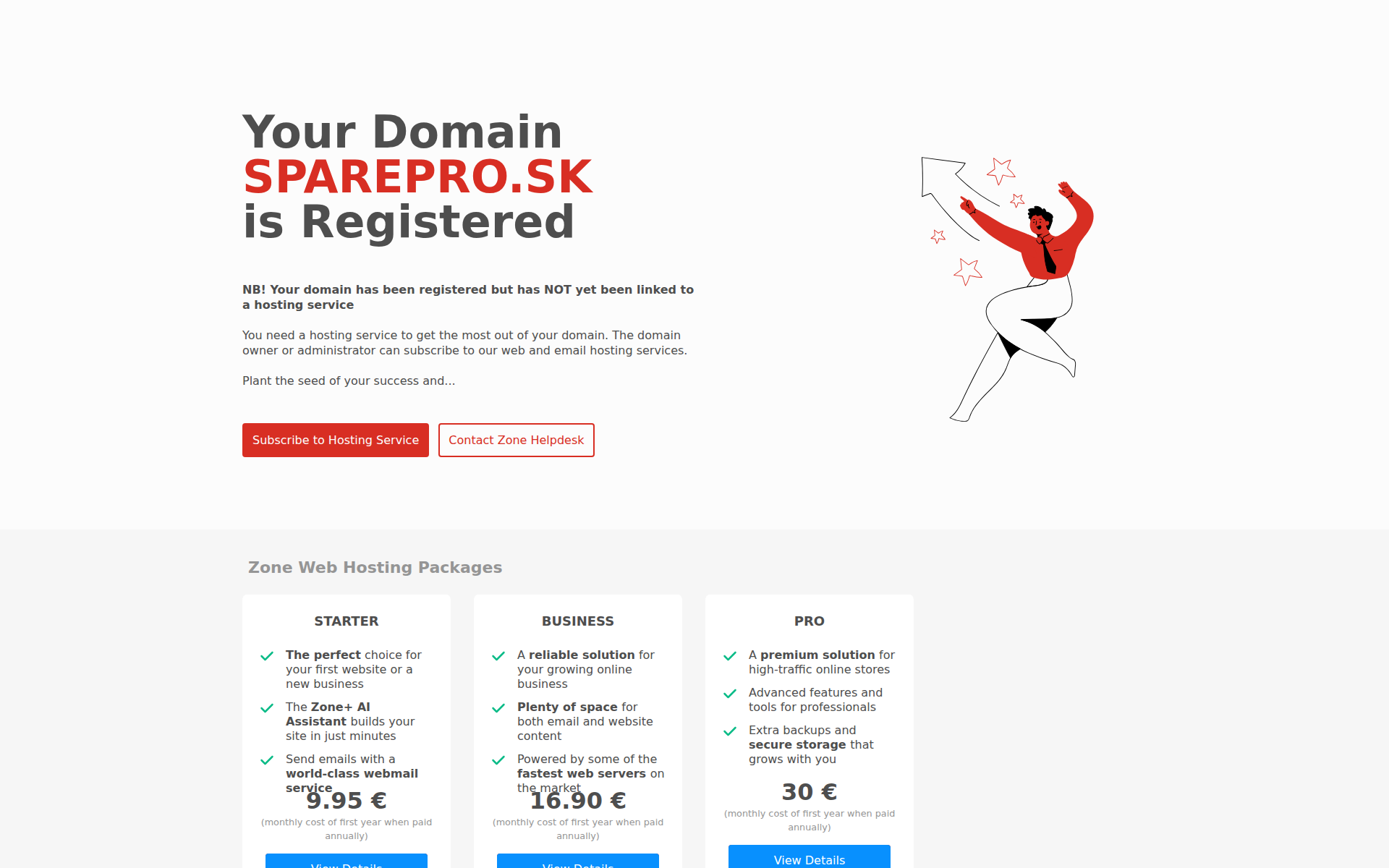 Náhľad webu sparepro.sk