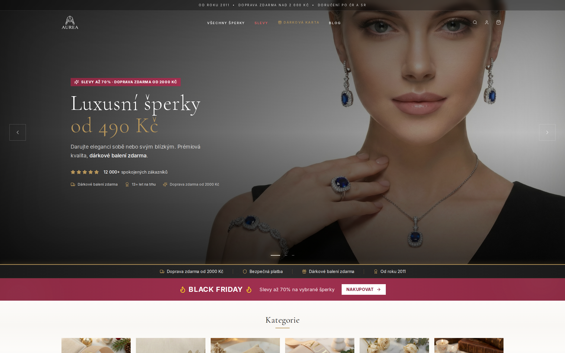 Náhľad webu sperky-aurea.sk