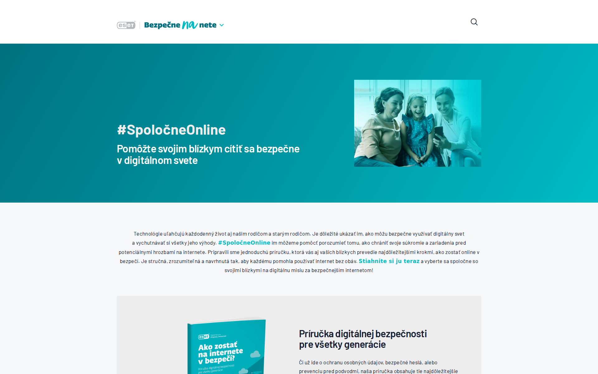 Náhľad webu spolocneonline.sk