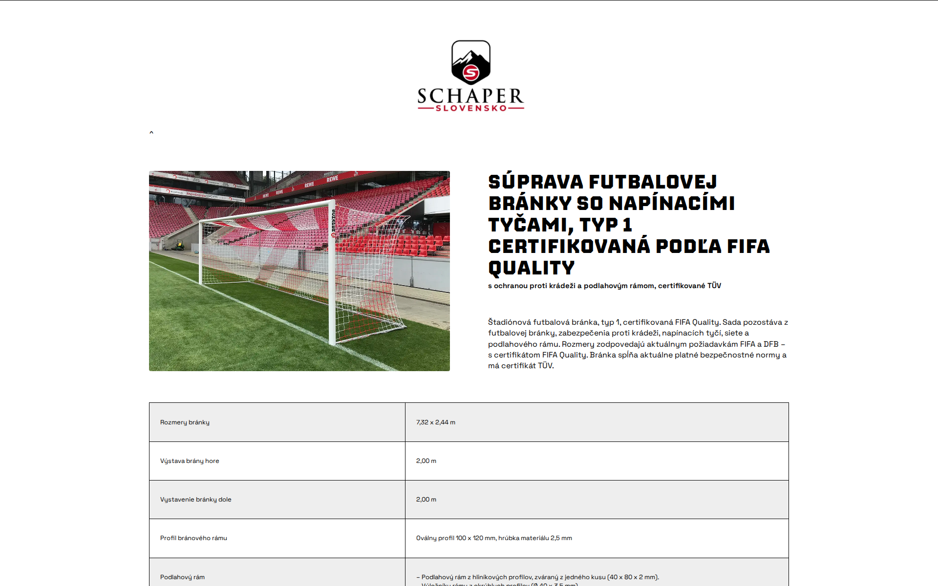 Náhľad webu sportschaper.sk