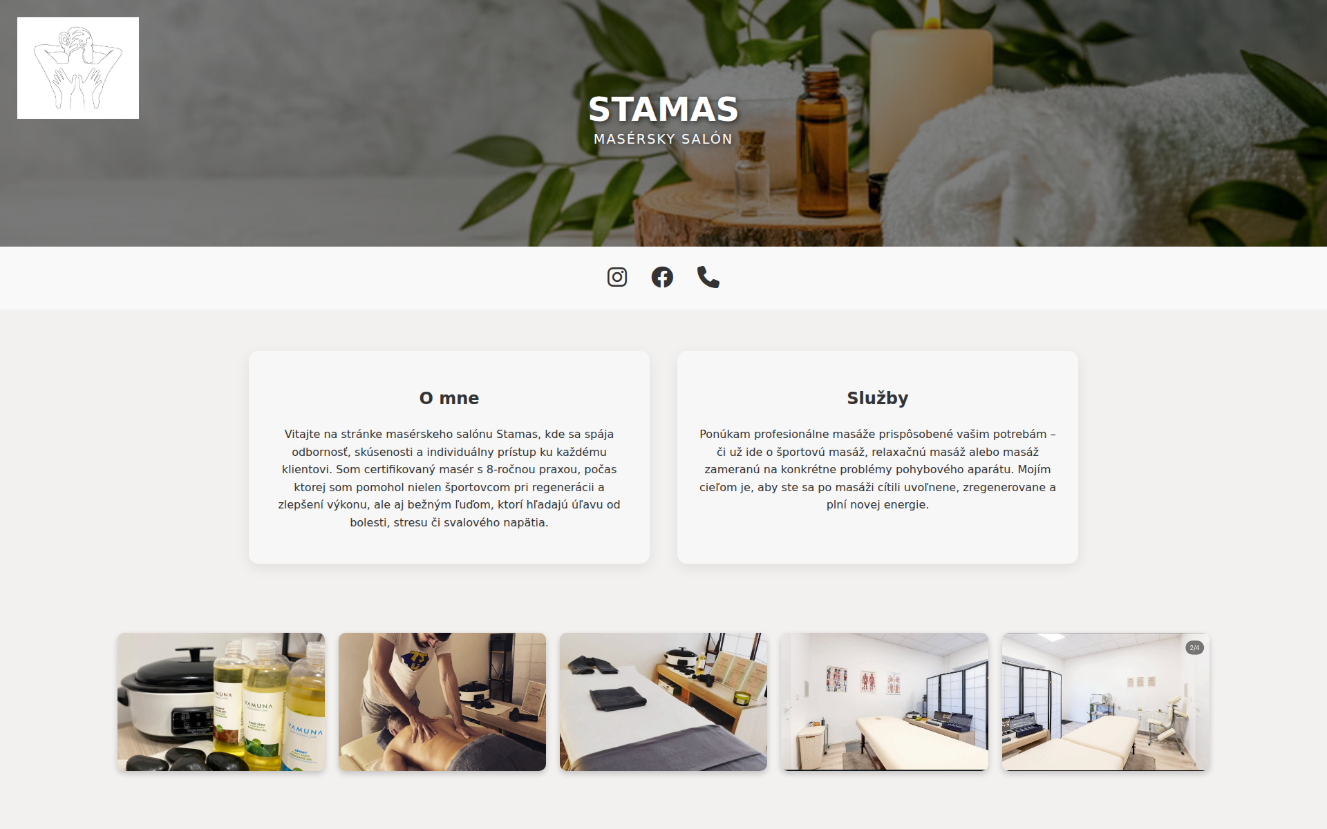 Náhľad webu stamas-masaze.sk