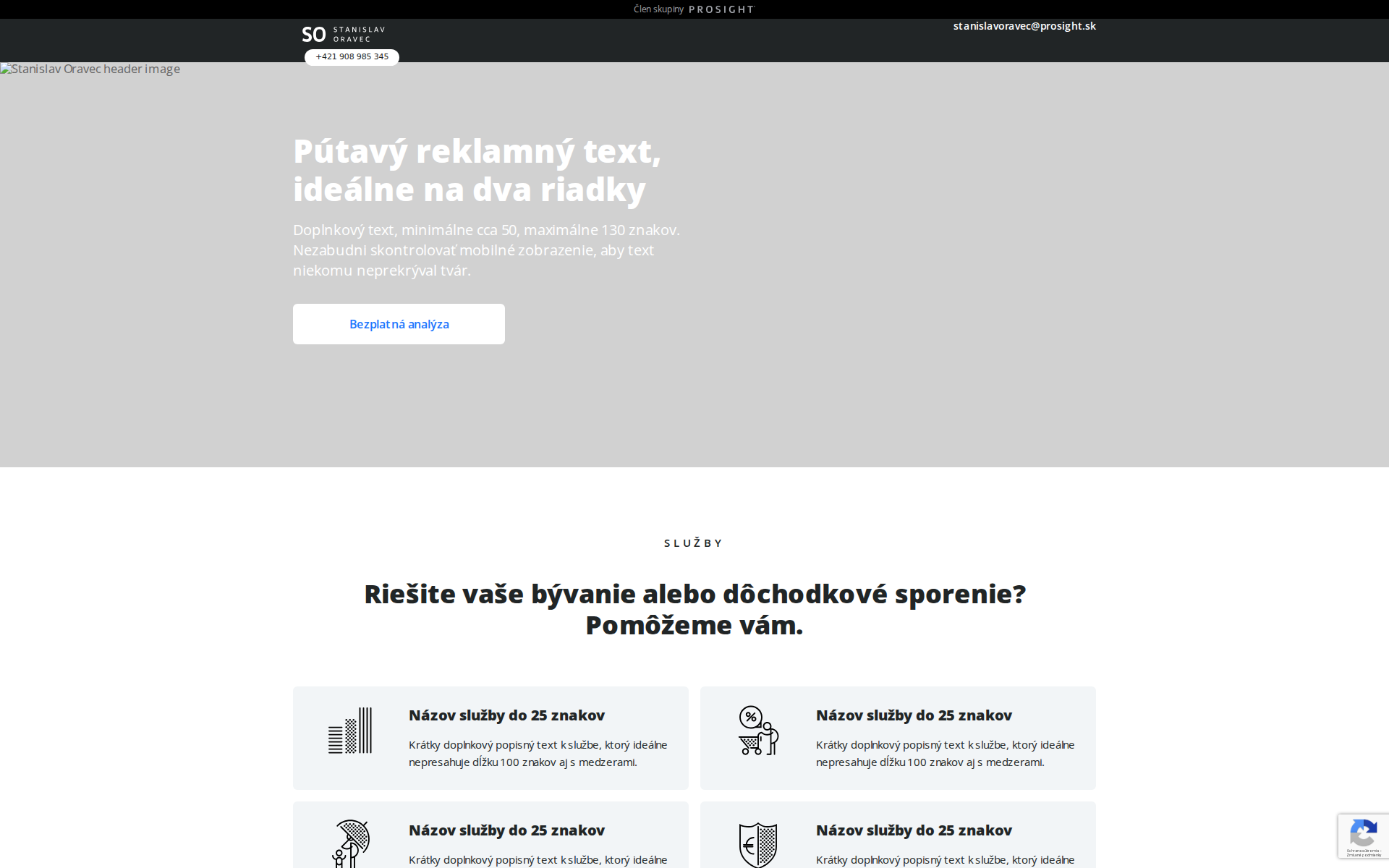 Náhľad webu stanislavoravec.sk