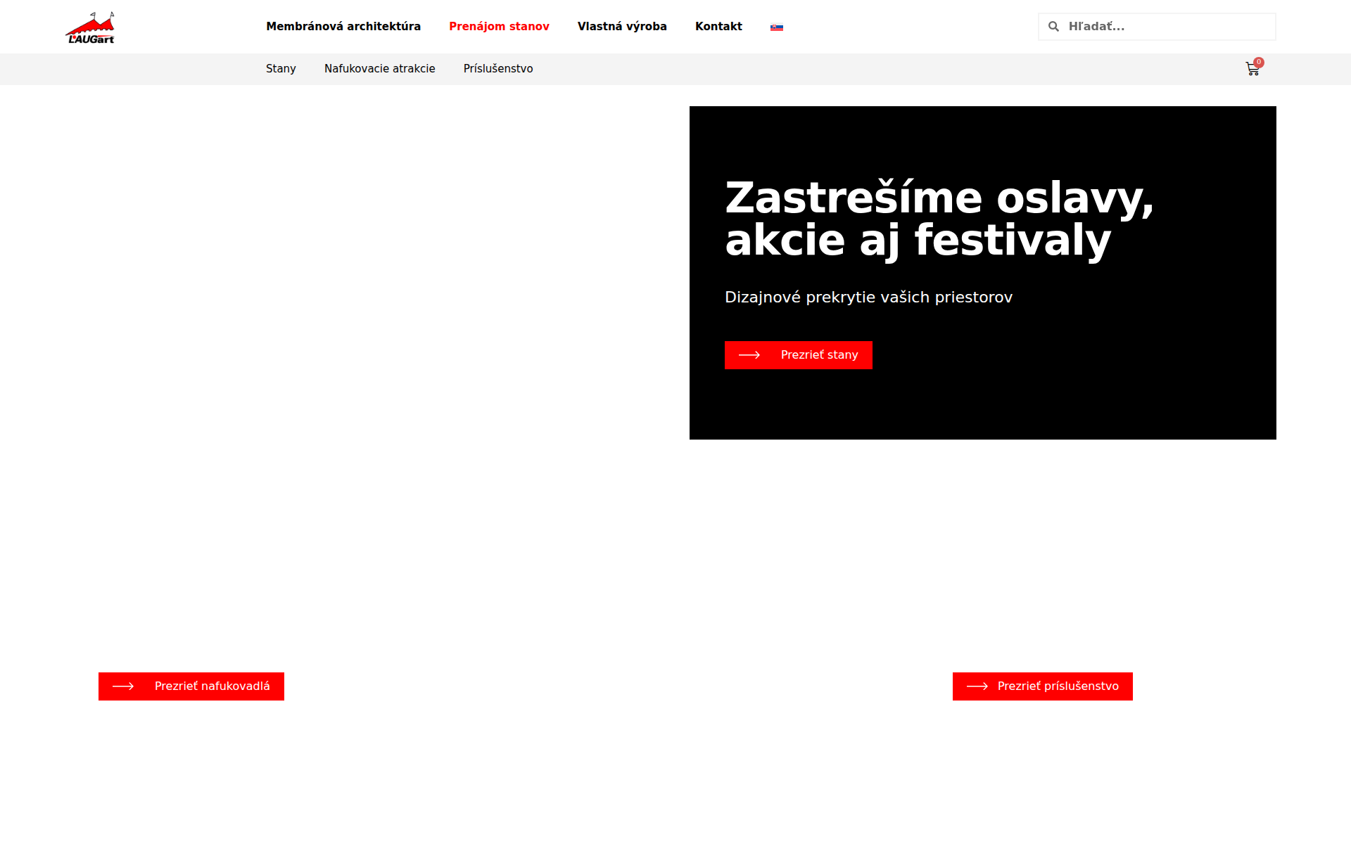 Náhľad webu stany-atrakcie.sk