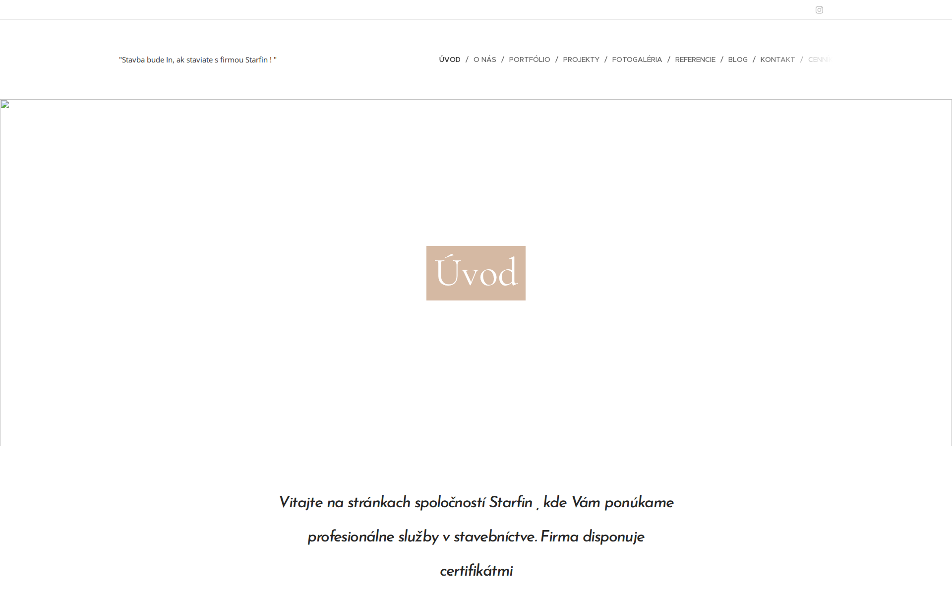 Náhľad webu starfin.sk