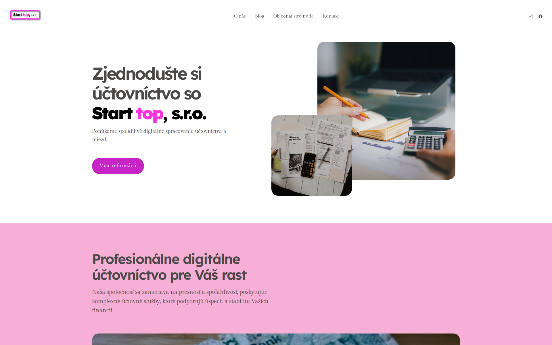 Náhľad webu starttop.sk