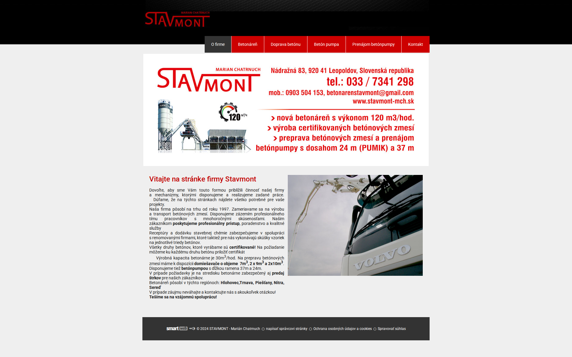 Náhľad webu stavmont-mch.sk