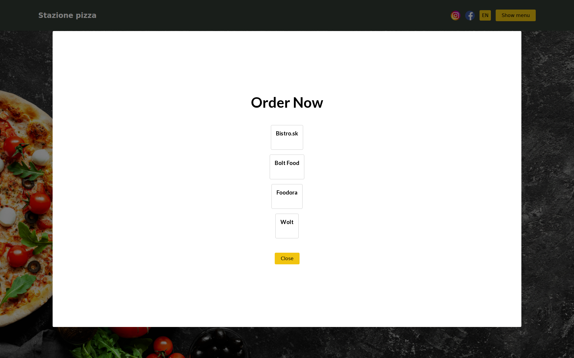 Náhľad webu stazionepizza.sk