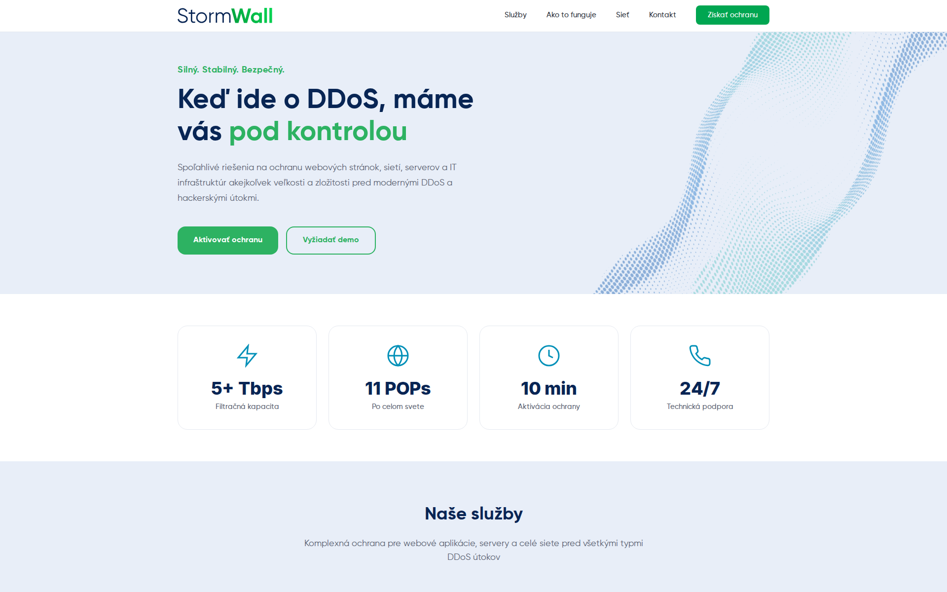 Náhľad webu stormwall.sk