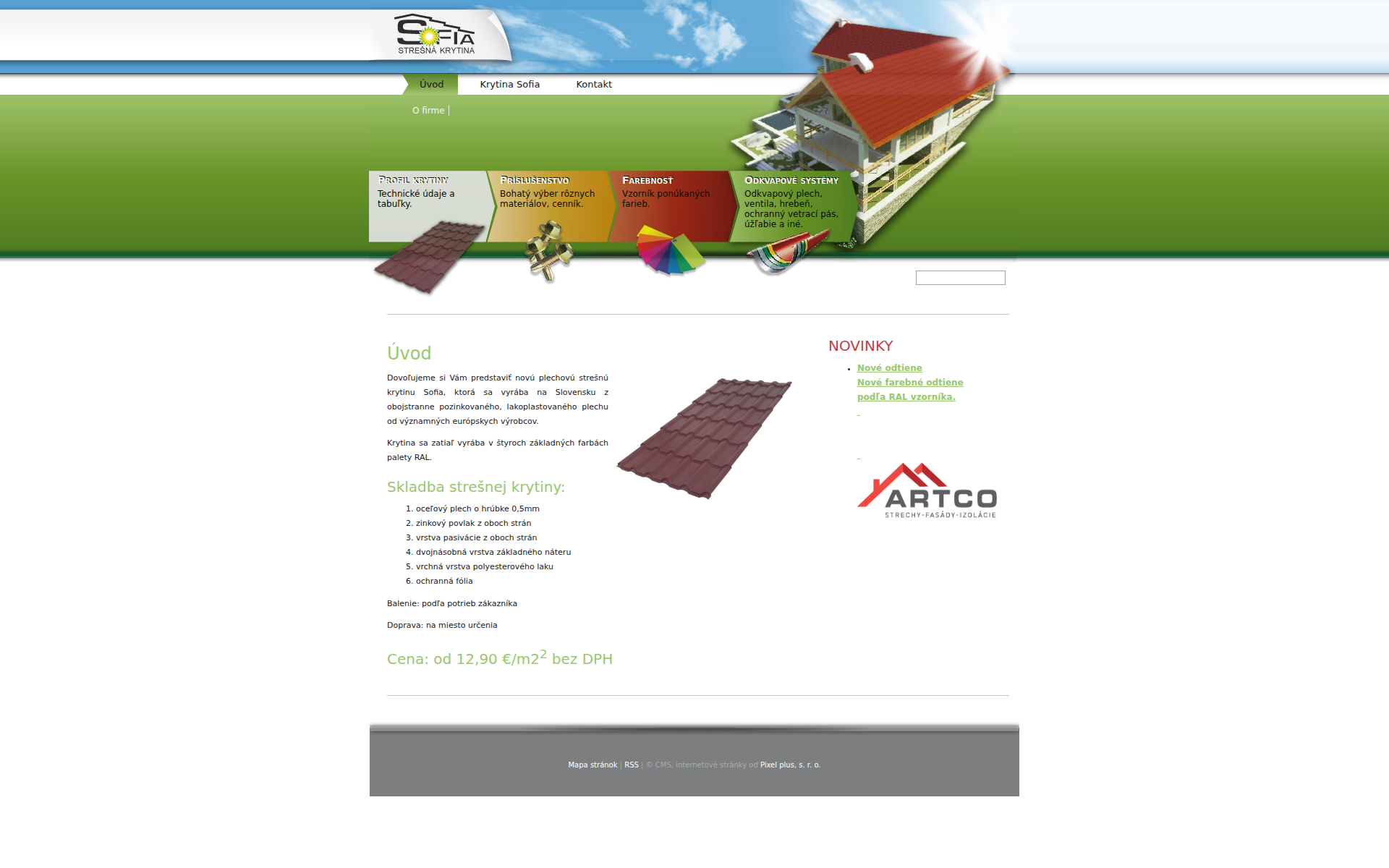 Náhľad webu strechasofia.sk