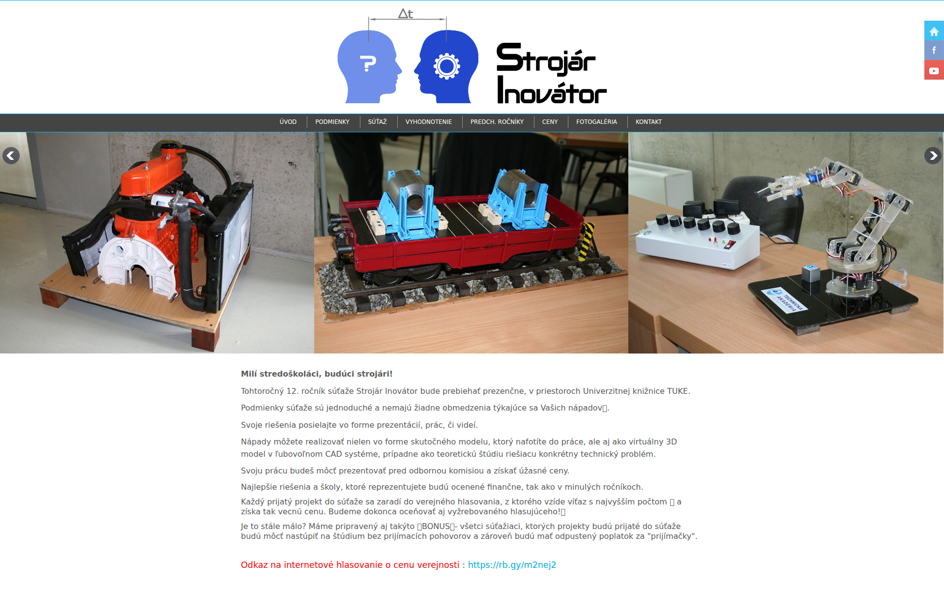 Náhľad webu strojar-inovator.sk