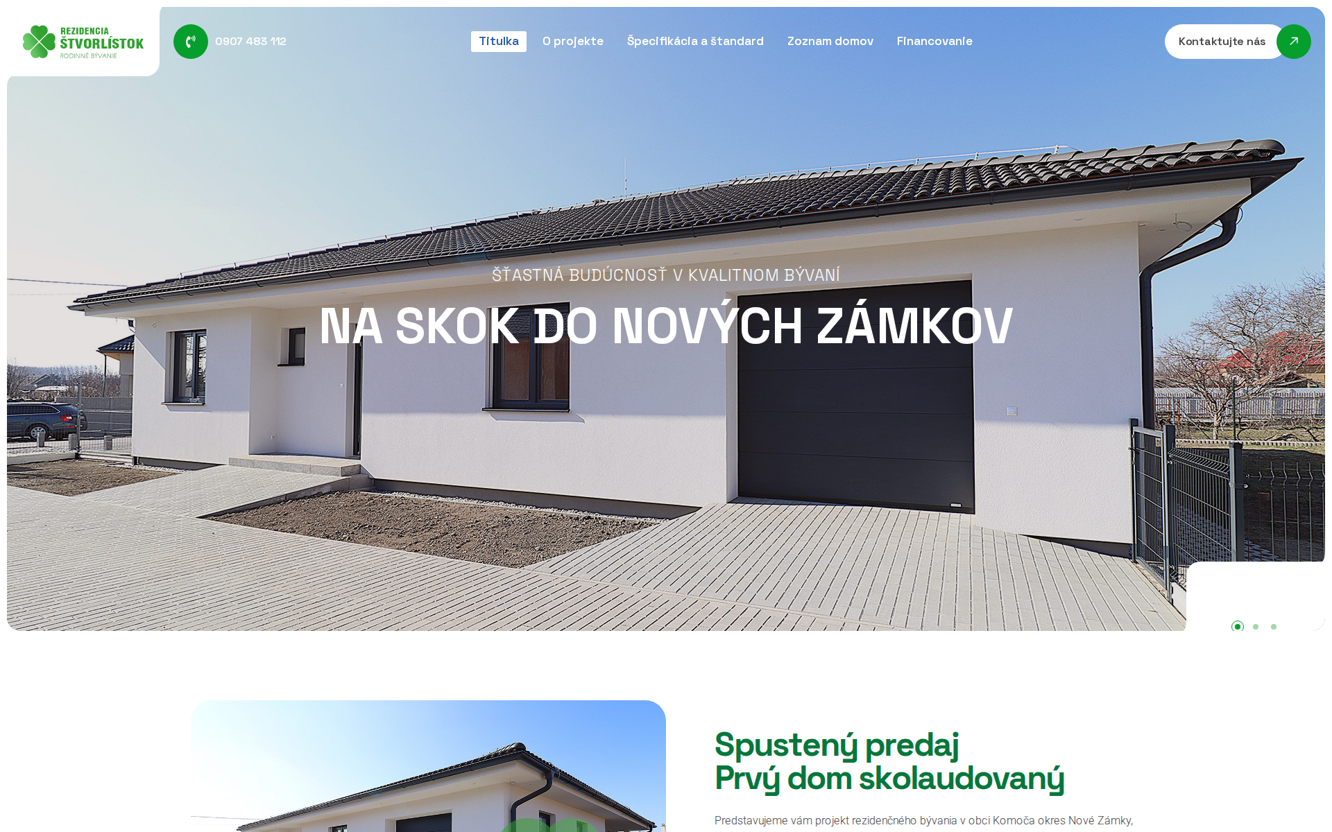 Náhľad webu stvorlistok-komoca.sk