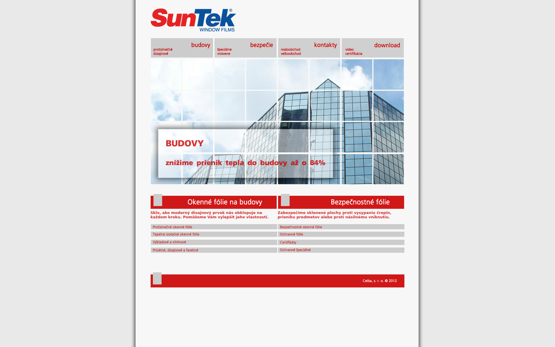 Náhľad webu suntekfolie.sk