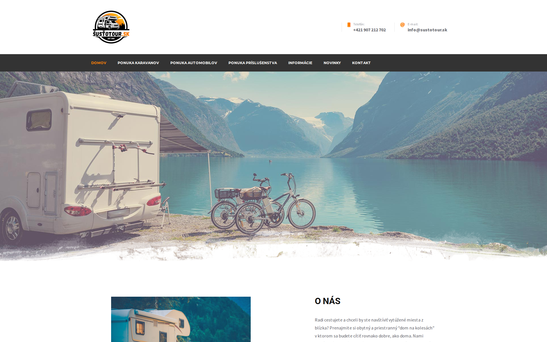 Náhľad webu sustotour.sk