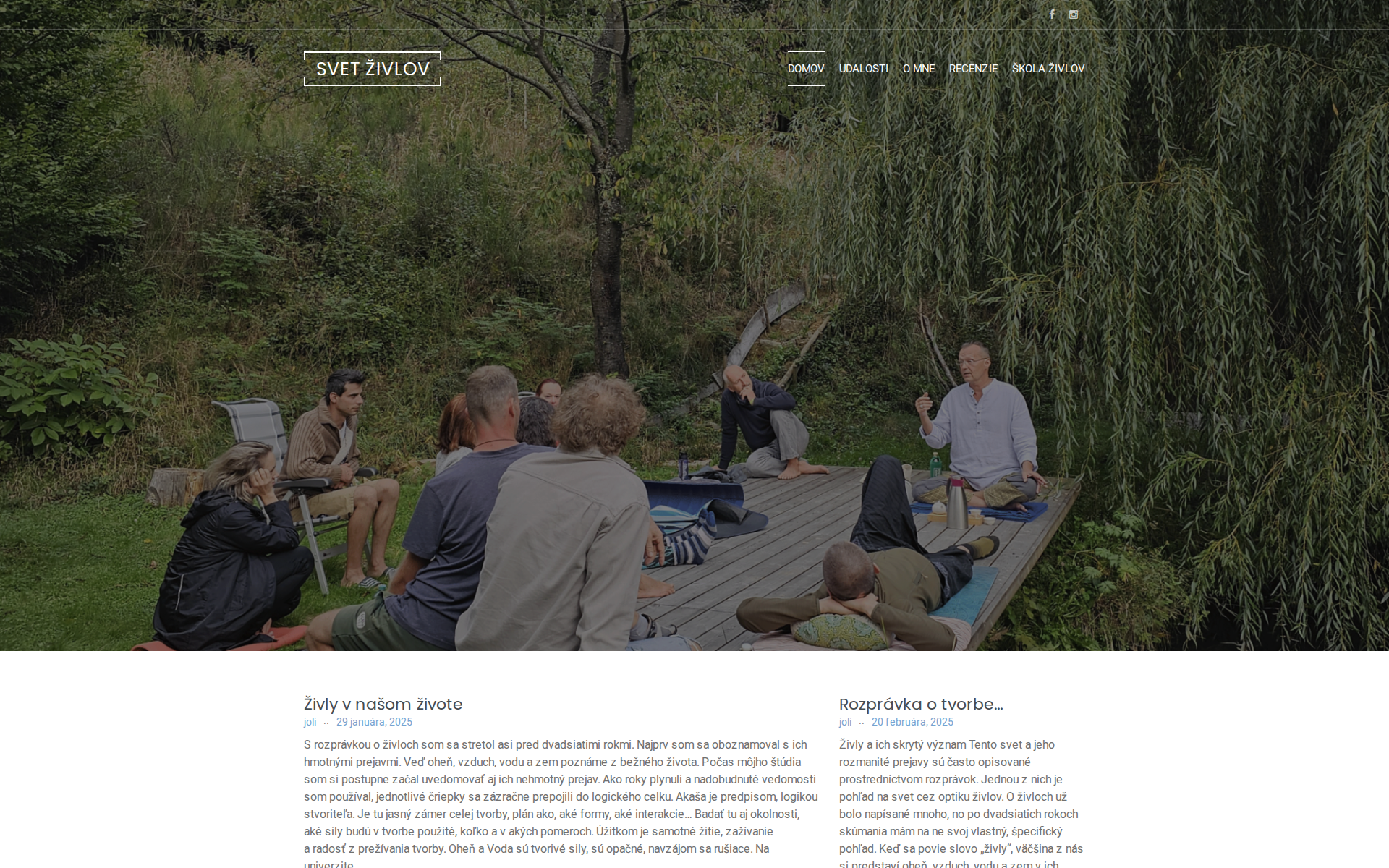 Náhľad webu svetzivlov.sk