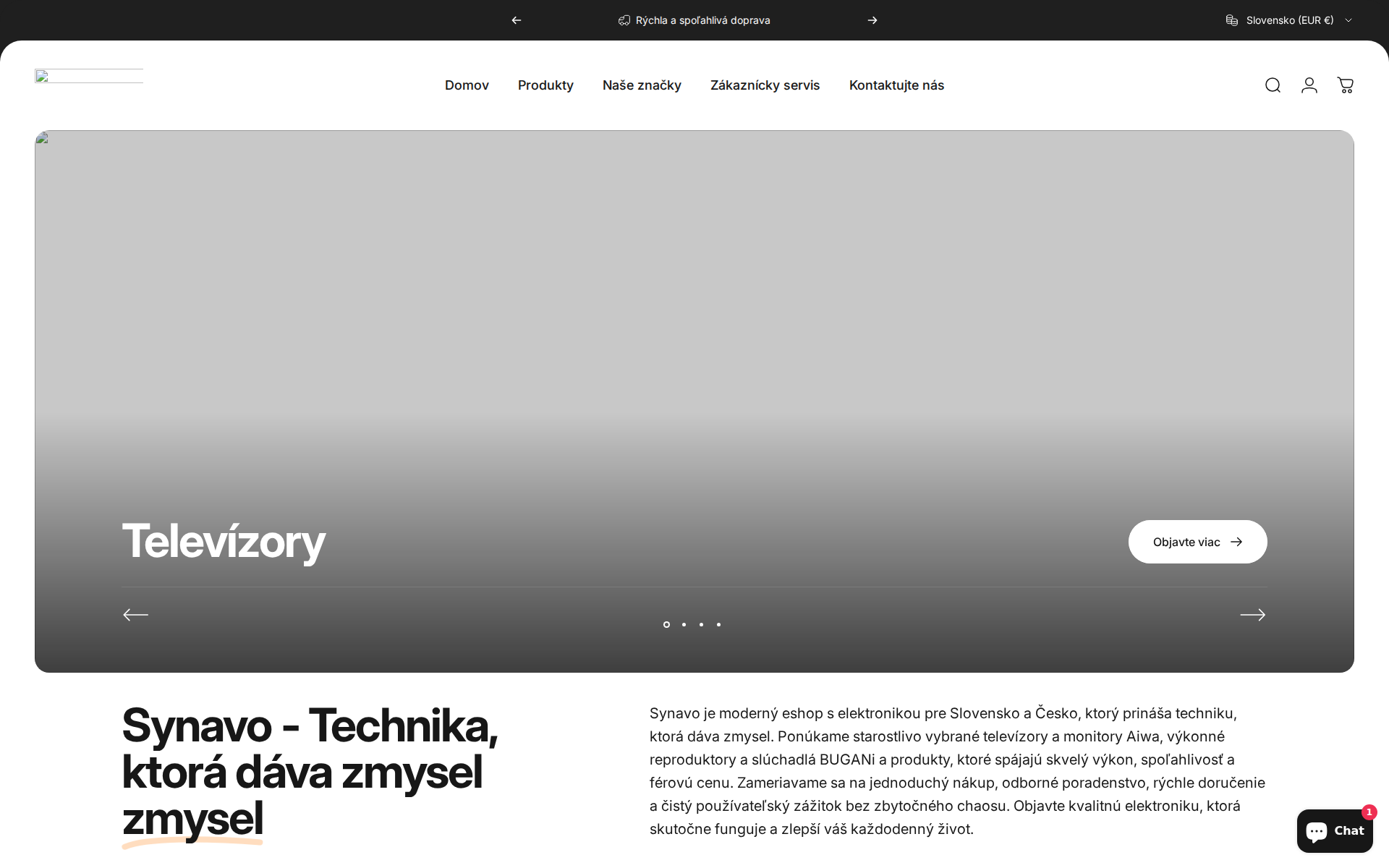 Náhľad webu synavo.sk