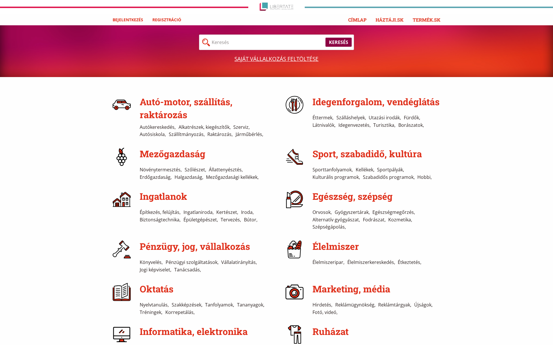 Náhľad webu szolgaltatas.sk