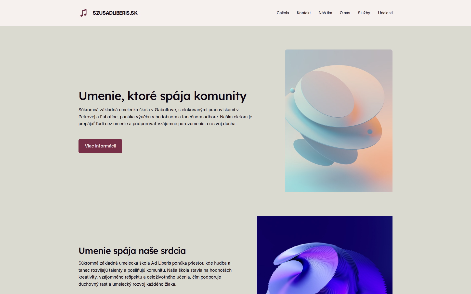 Náhľad webu szusadliberis.sk