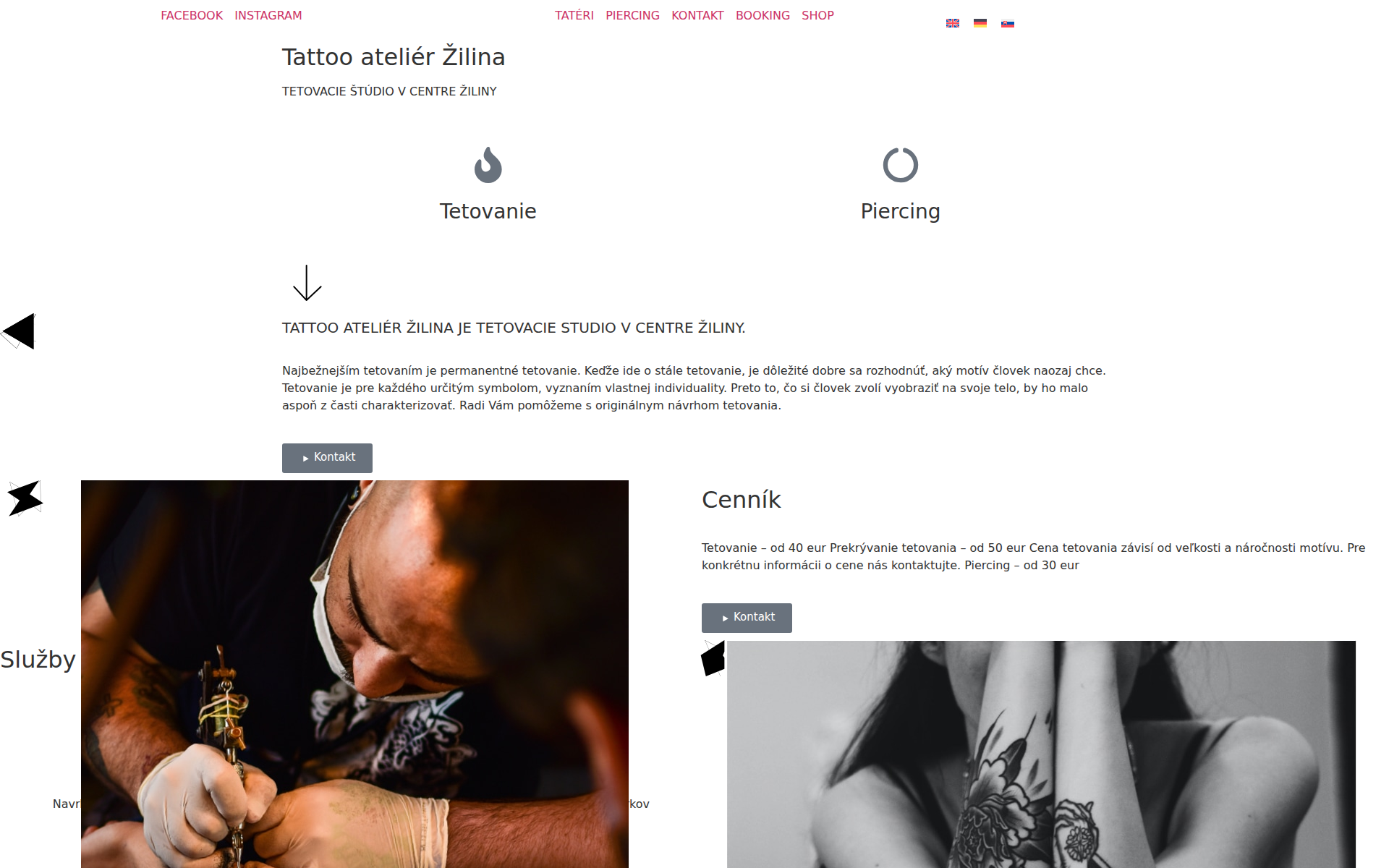 Náhľad webu tattooatelier.sk