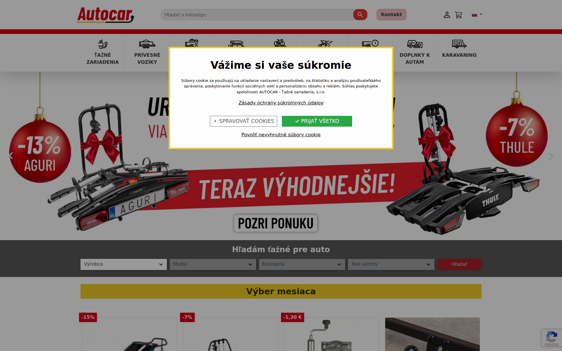 Náhľad webu tazne-zariadenie.sk