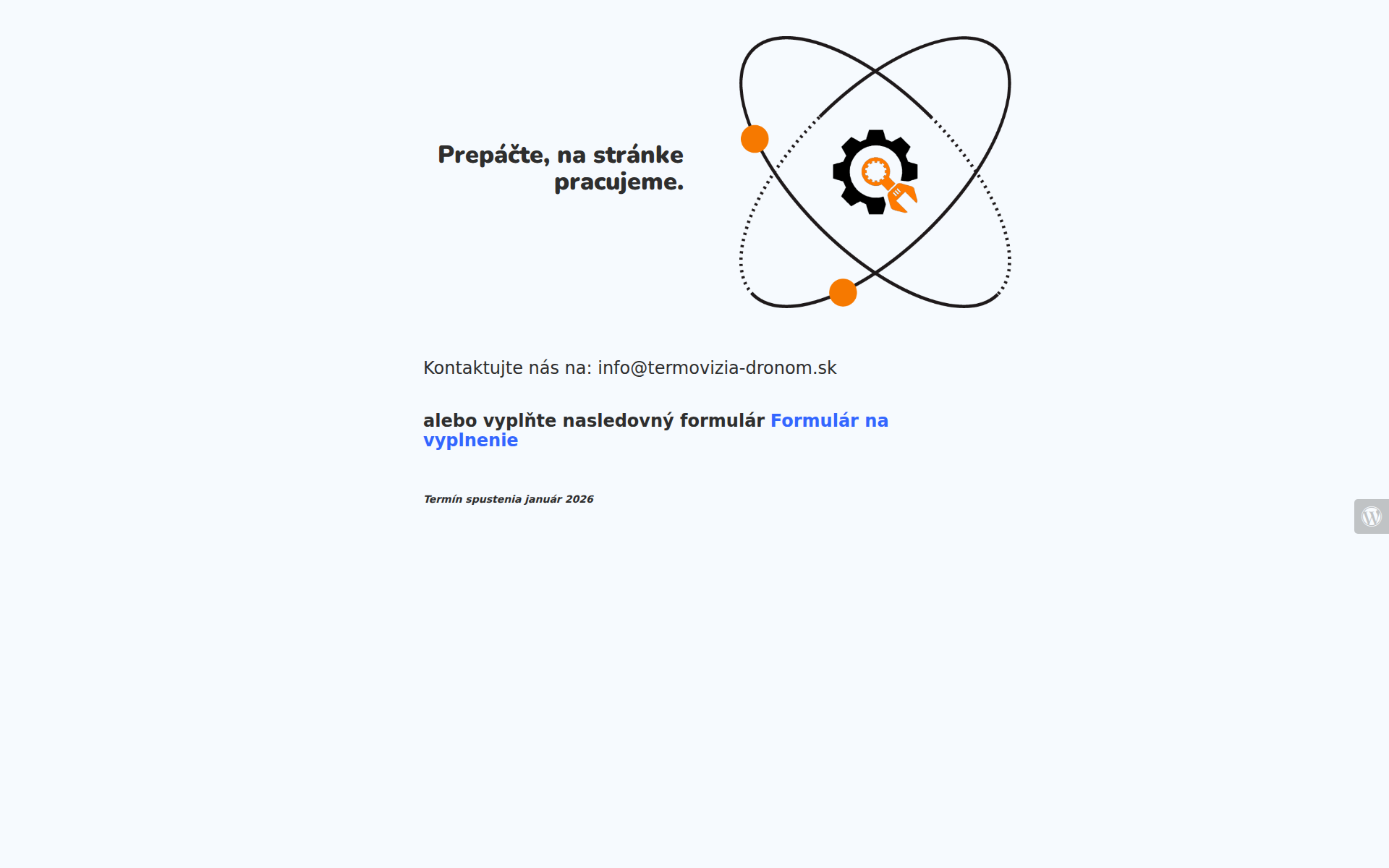 Náhľad webu termoviziadronom.sk