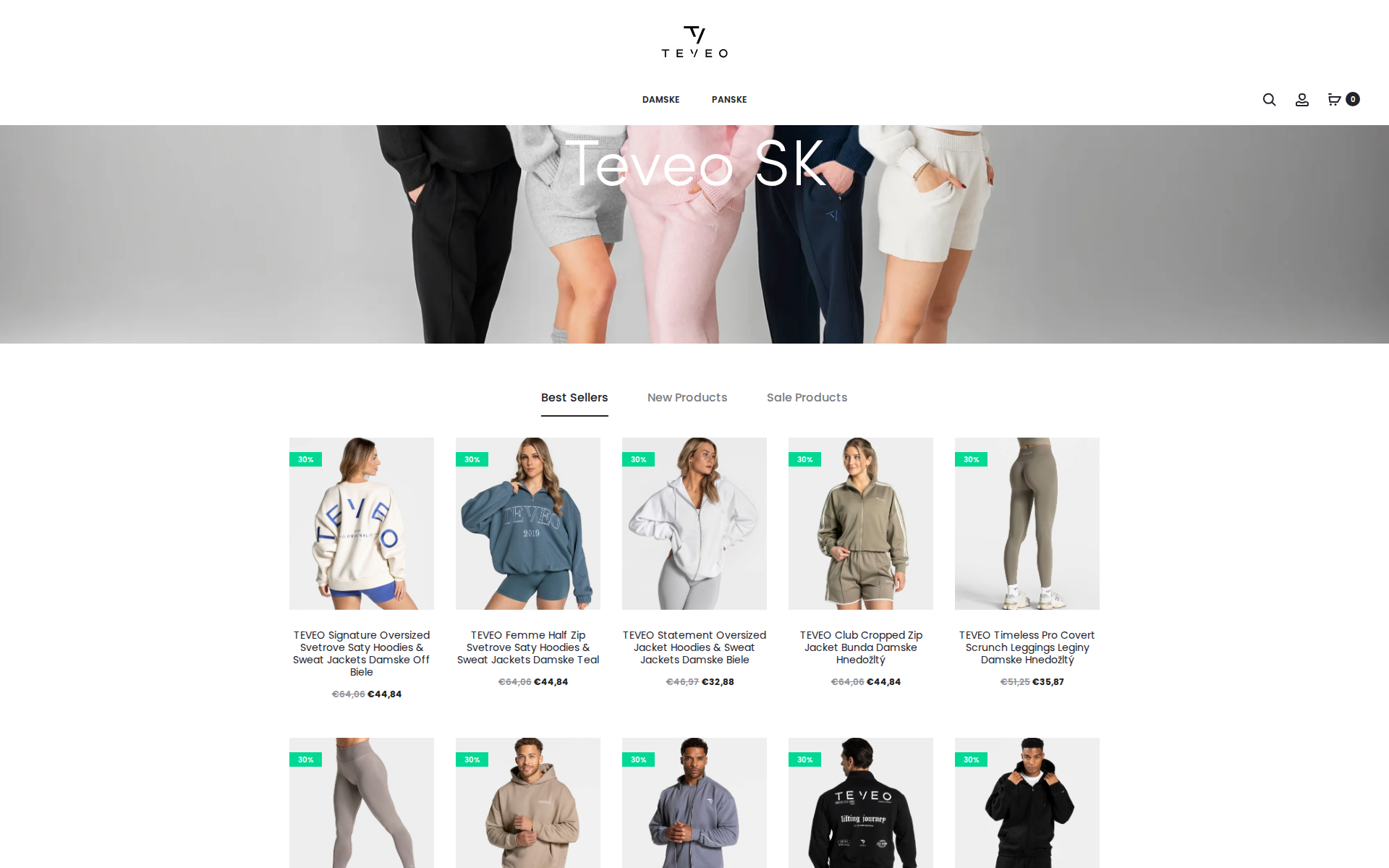 Náhľad webu teveo.sk