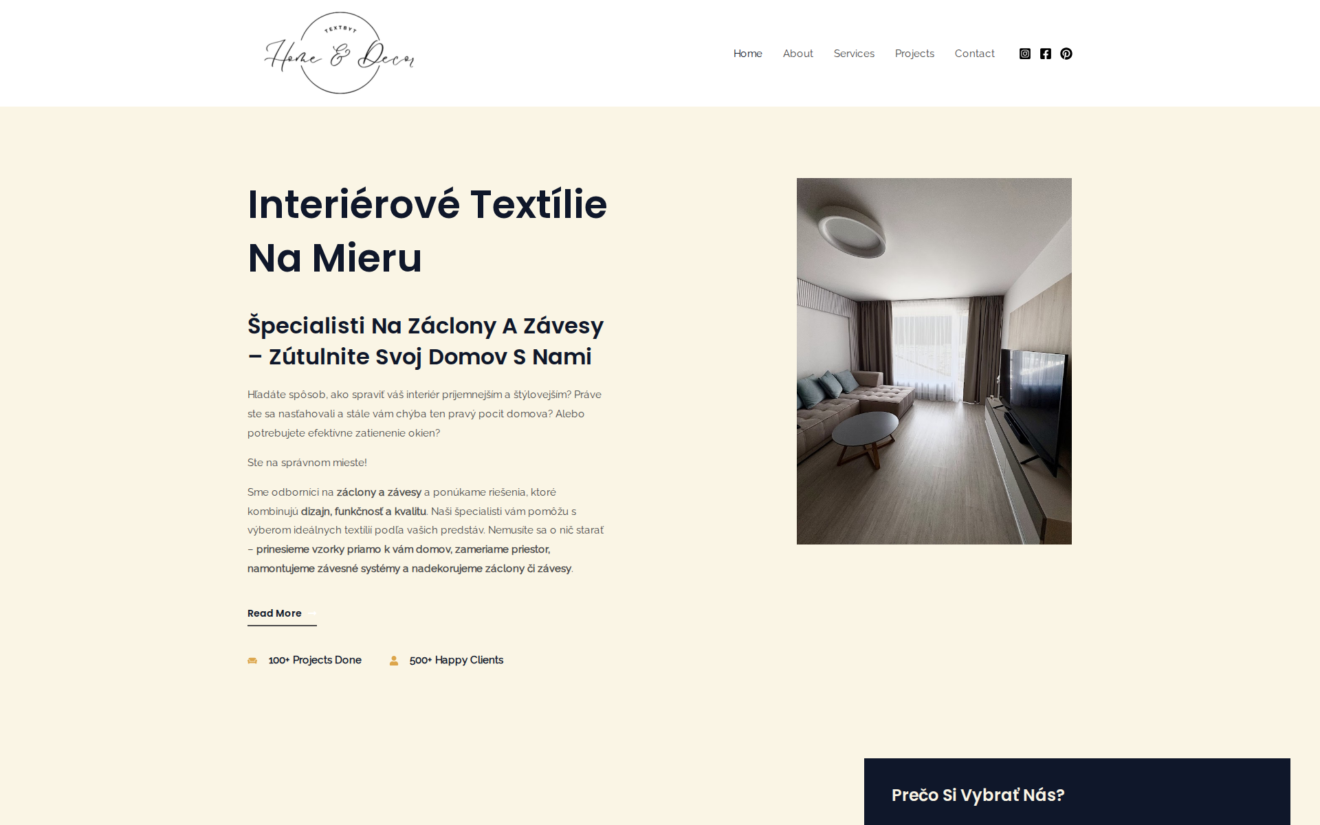 Náhľad webu textbyt.sk