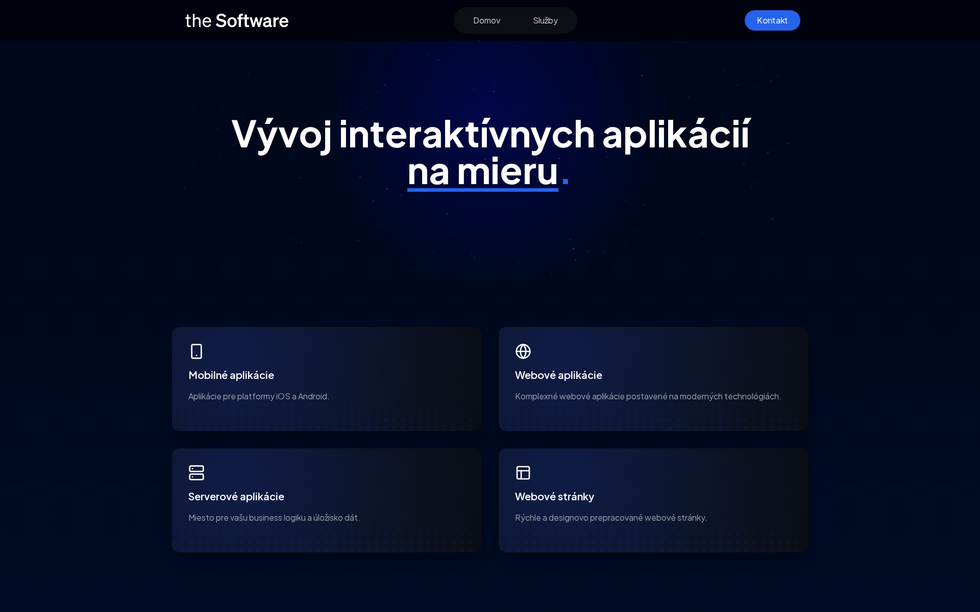Náhľad webu thesoftware.sk