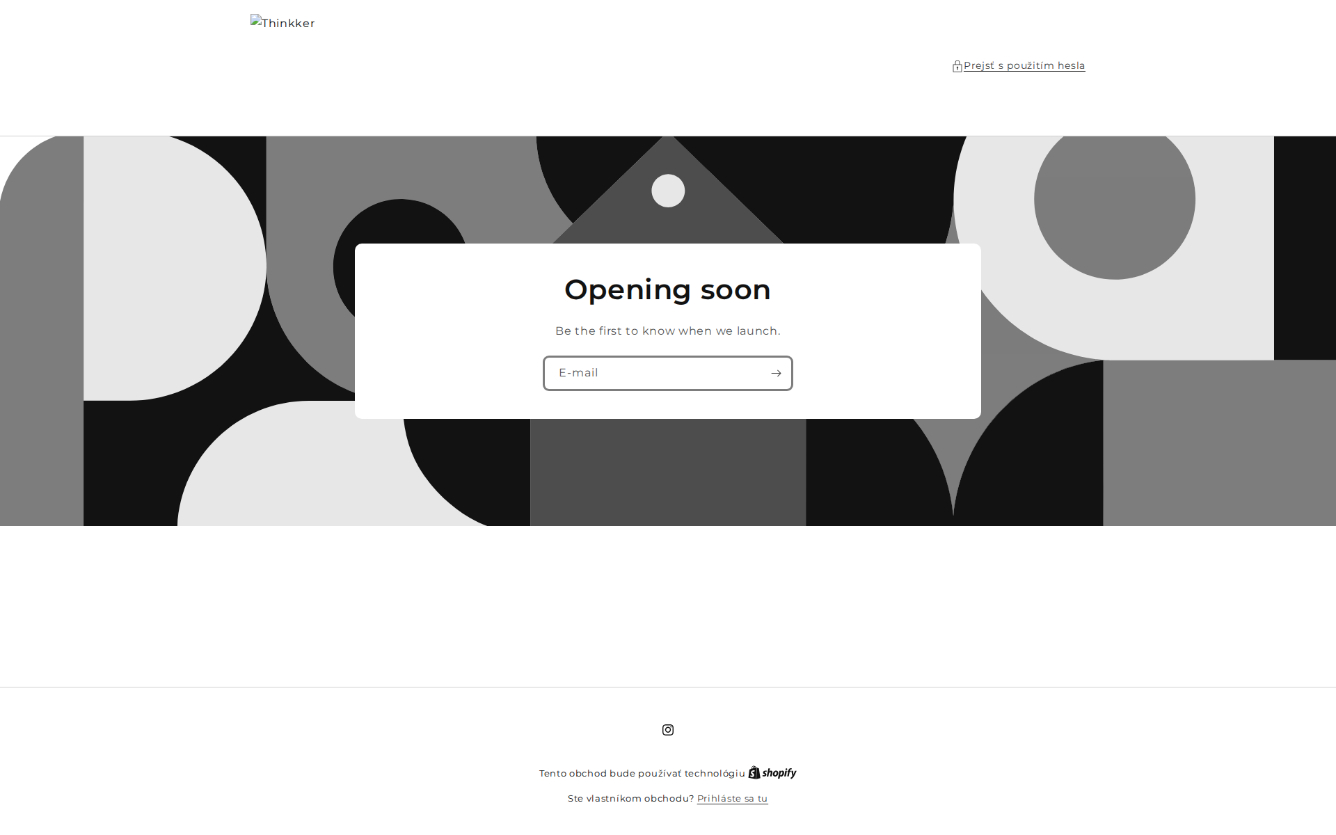 Náhľad webu thinkker.sk