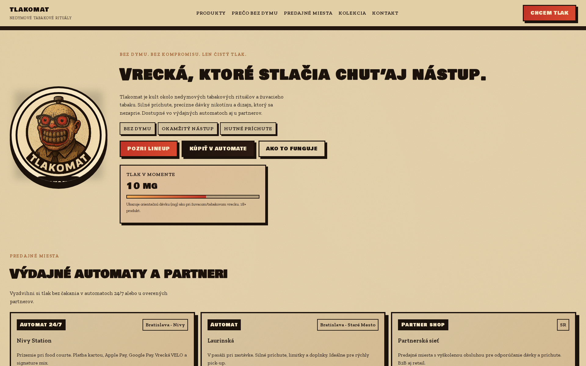 Náhľad webu tlakomat.sk