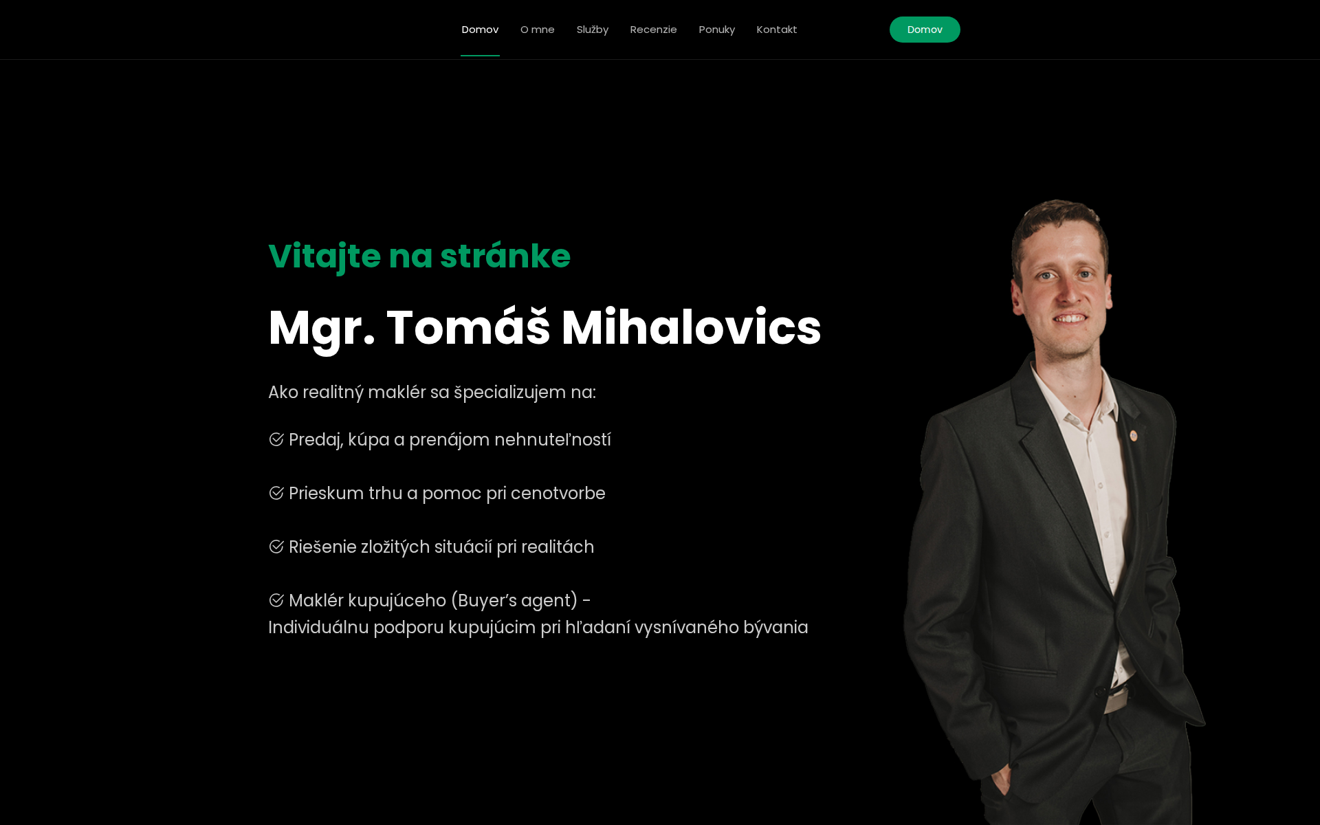 Náhľad webu tomasmihalovics.sk