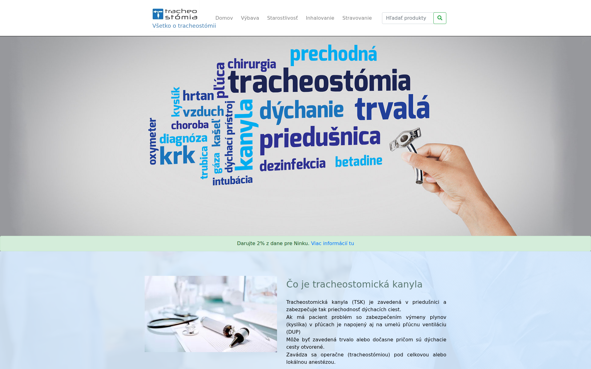 Náhľad webu tracheostomia.sk