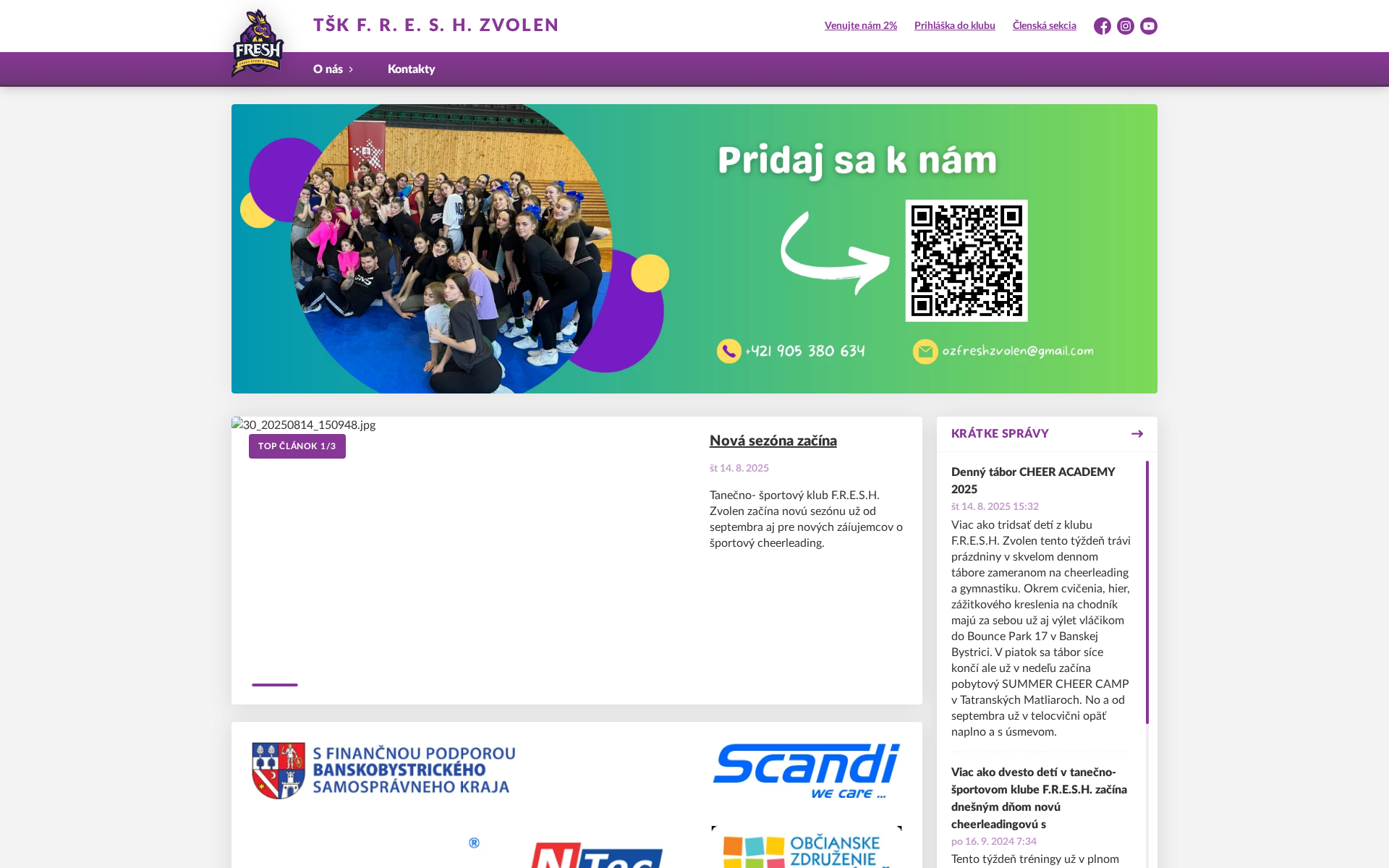 Náhľad webu tskfresh.sk