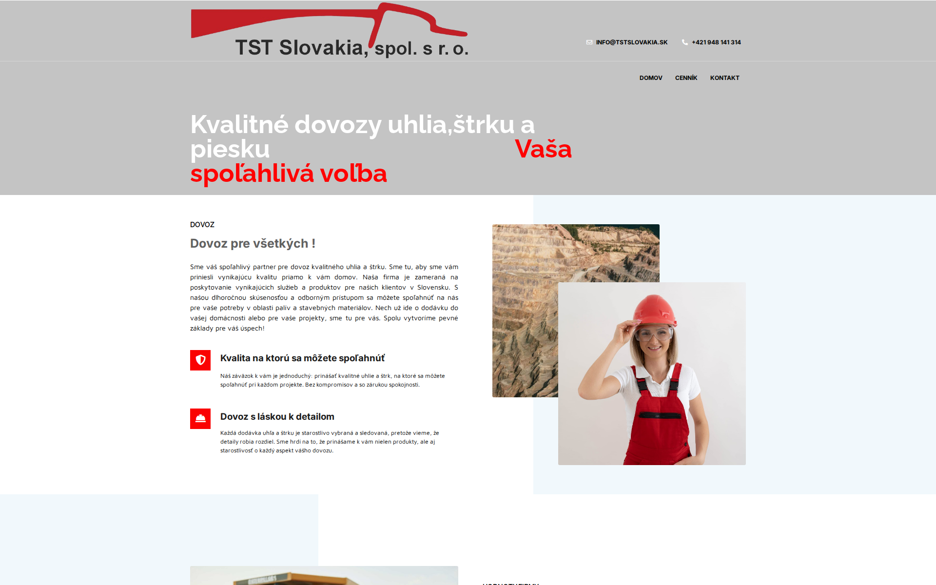 Náhľad webu tstslovakia.sk