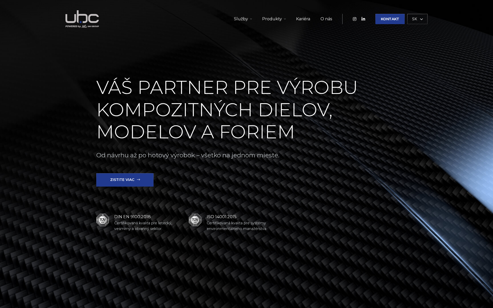 Náhľad webu ubc-europe.sk