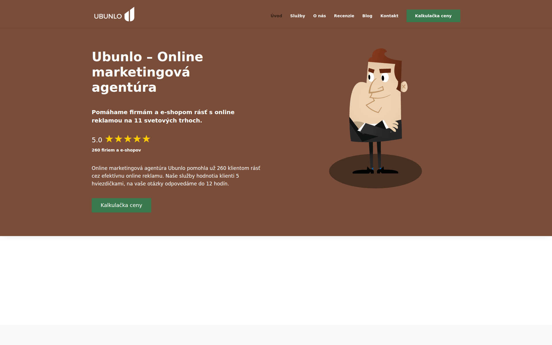 Náhľad webu ubunlo.sk