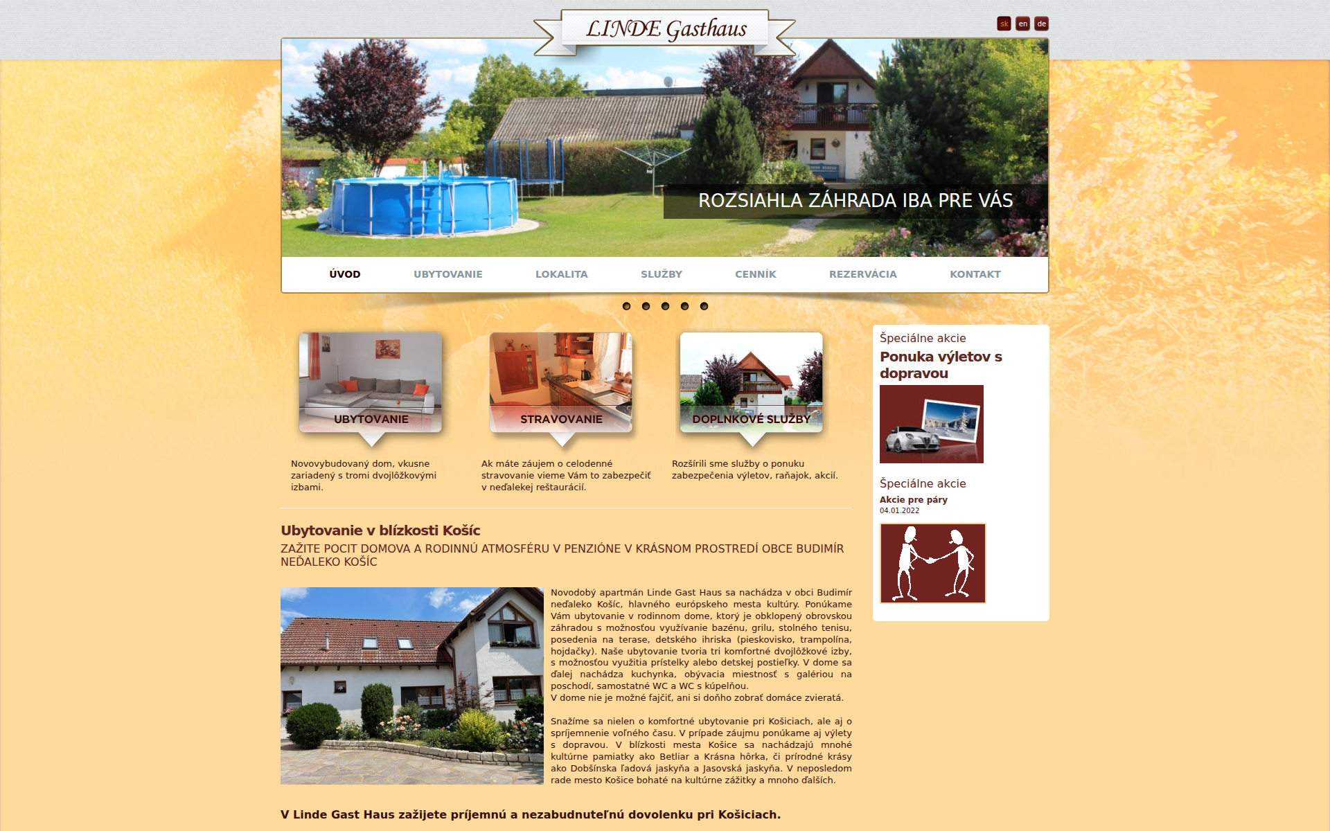 Náhľad webu ubytovanie-kosice-okolie.sk