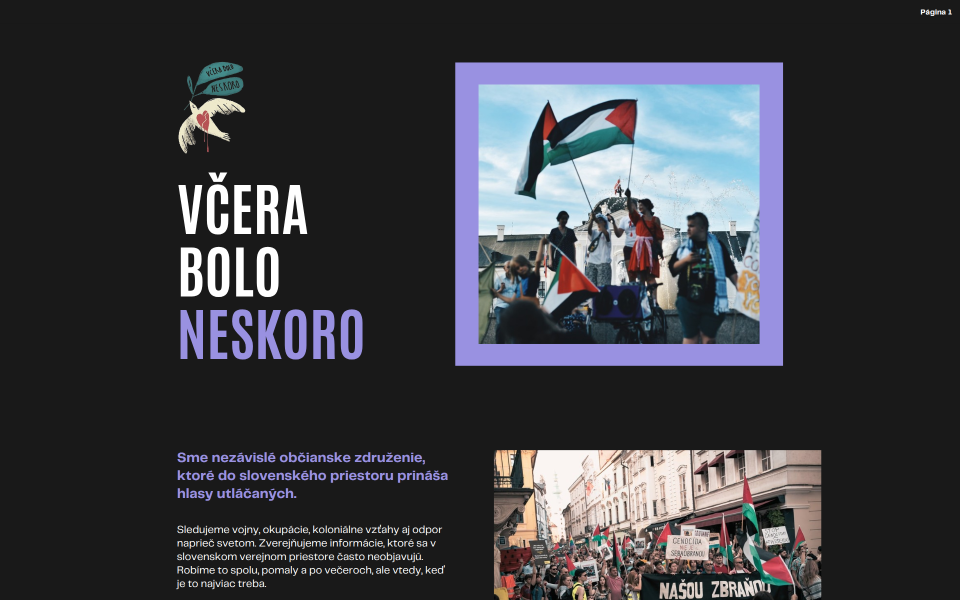 Náhľad webu vceraboloneskoro.sk