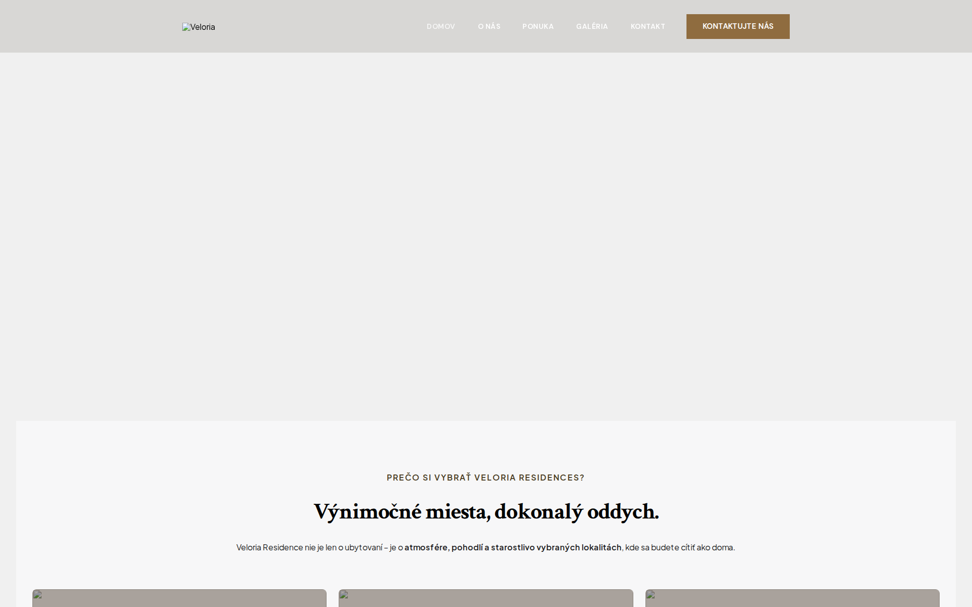 Náhľad webu veloriaresidences.sk