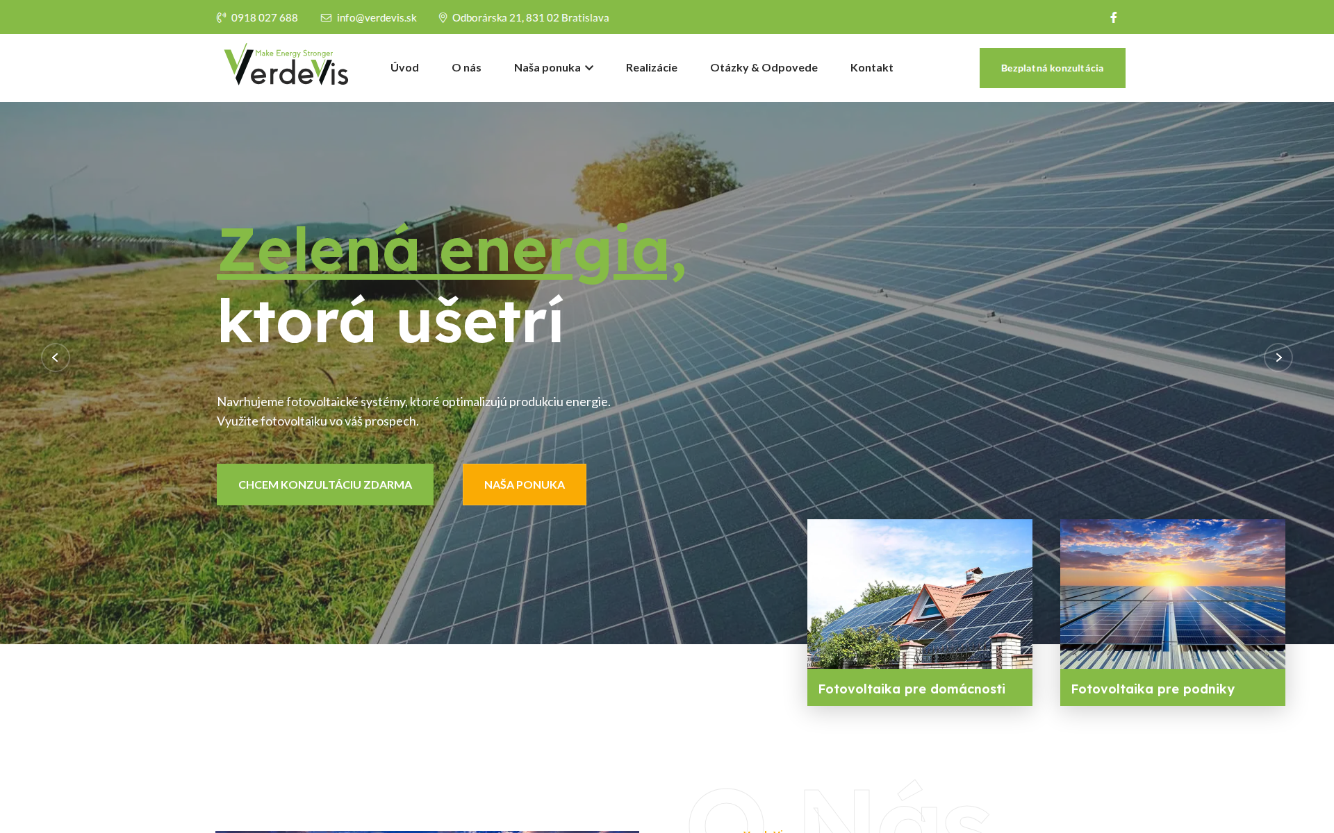 Náhľad webu verdevis.sk