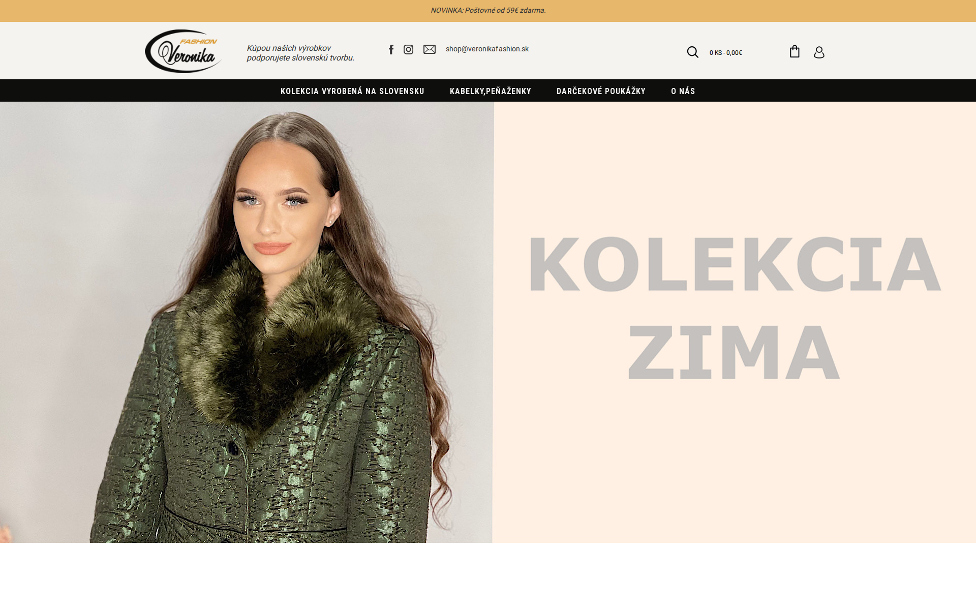Náhľad webu veronikafashion.sk
