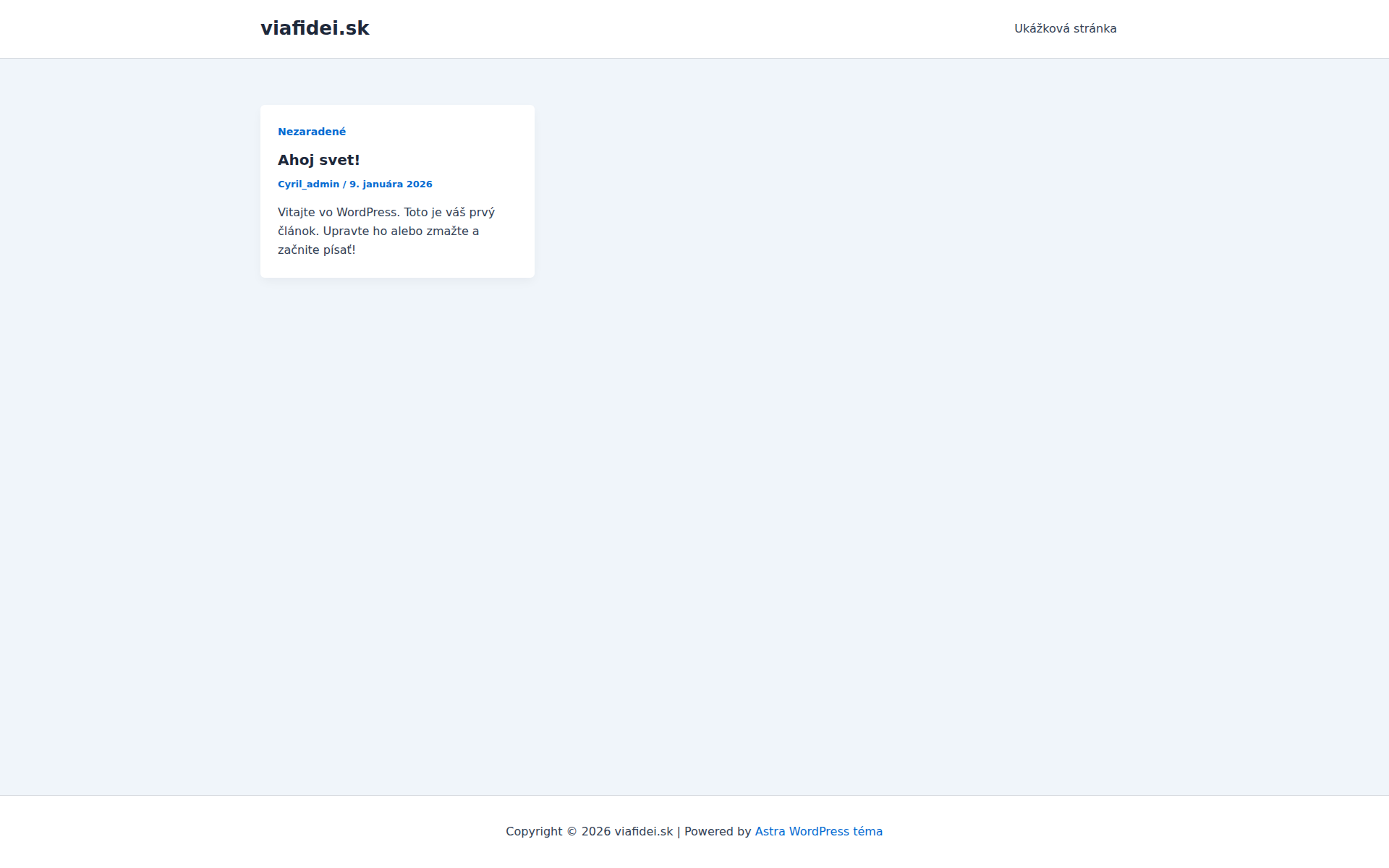 Náhľad webu viafidei.sk