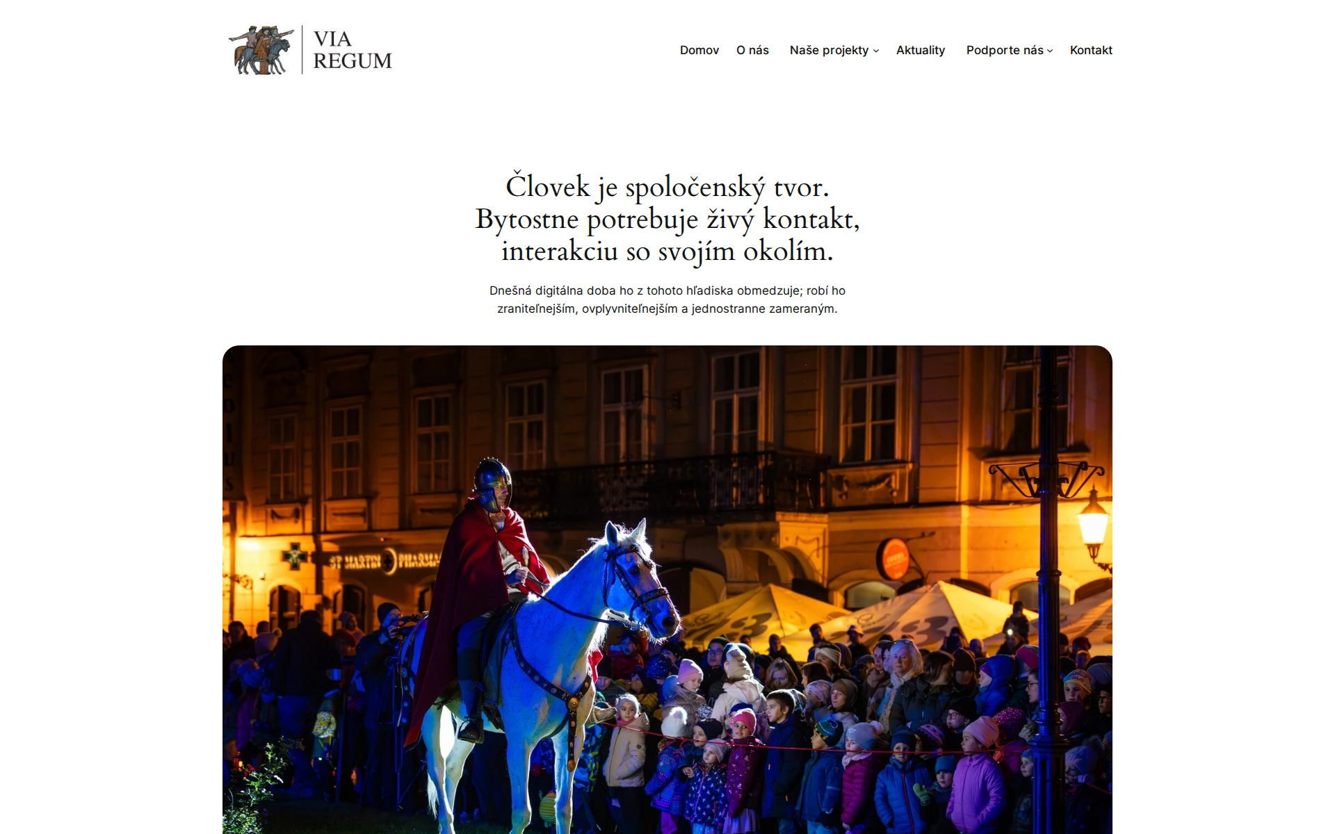 Náhľad webu viaregum.sk