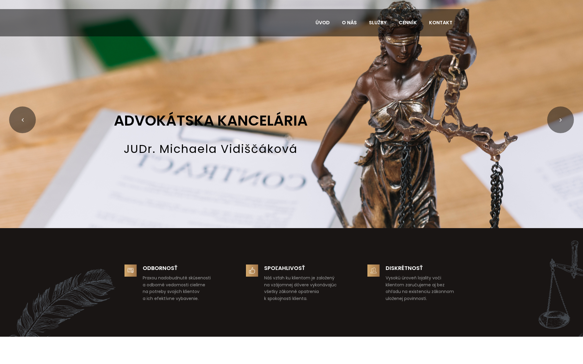 Náhľad webu vidiscakova.sk