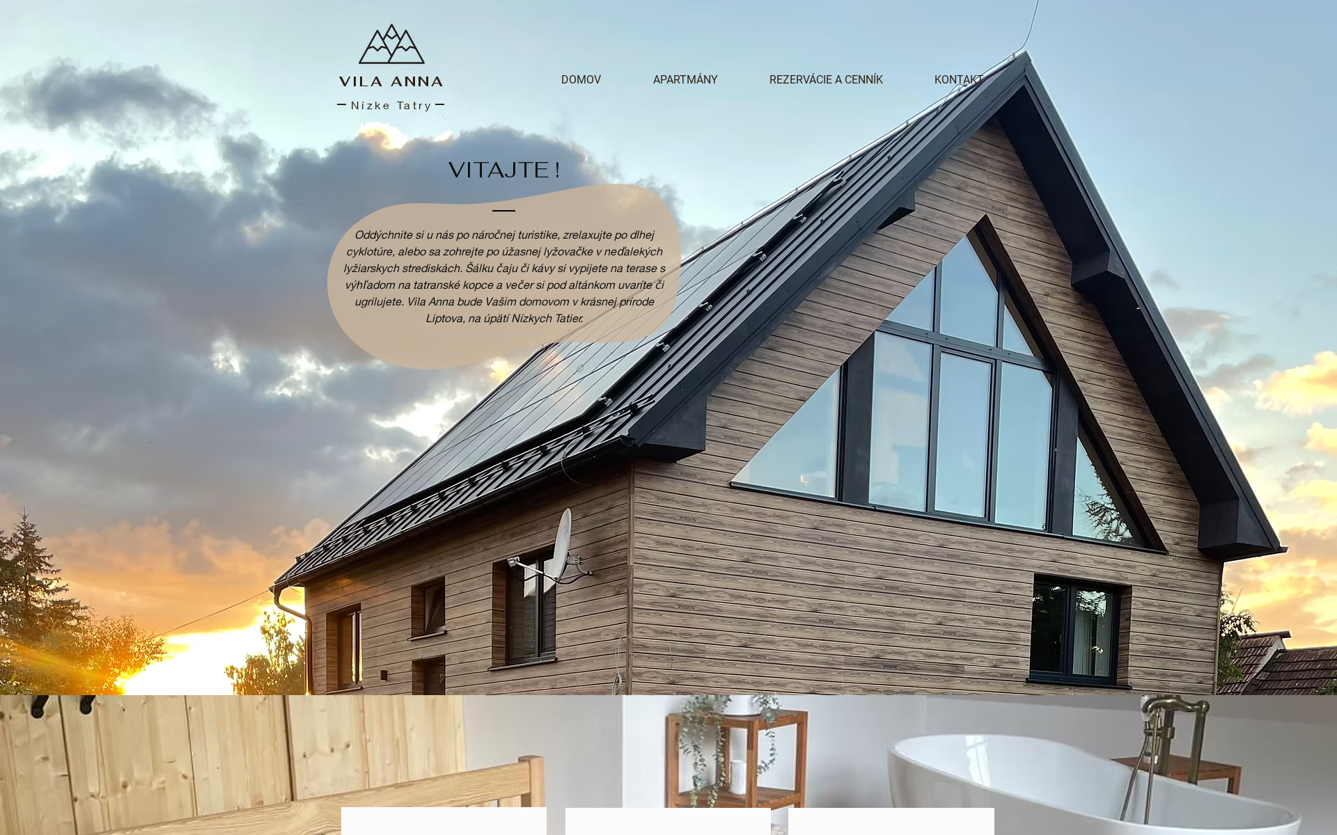 Náhľad webu vilaannanizketatry.sk