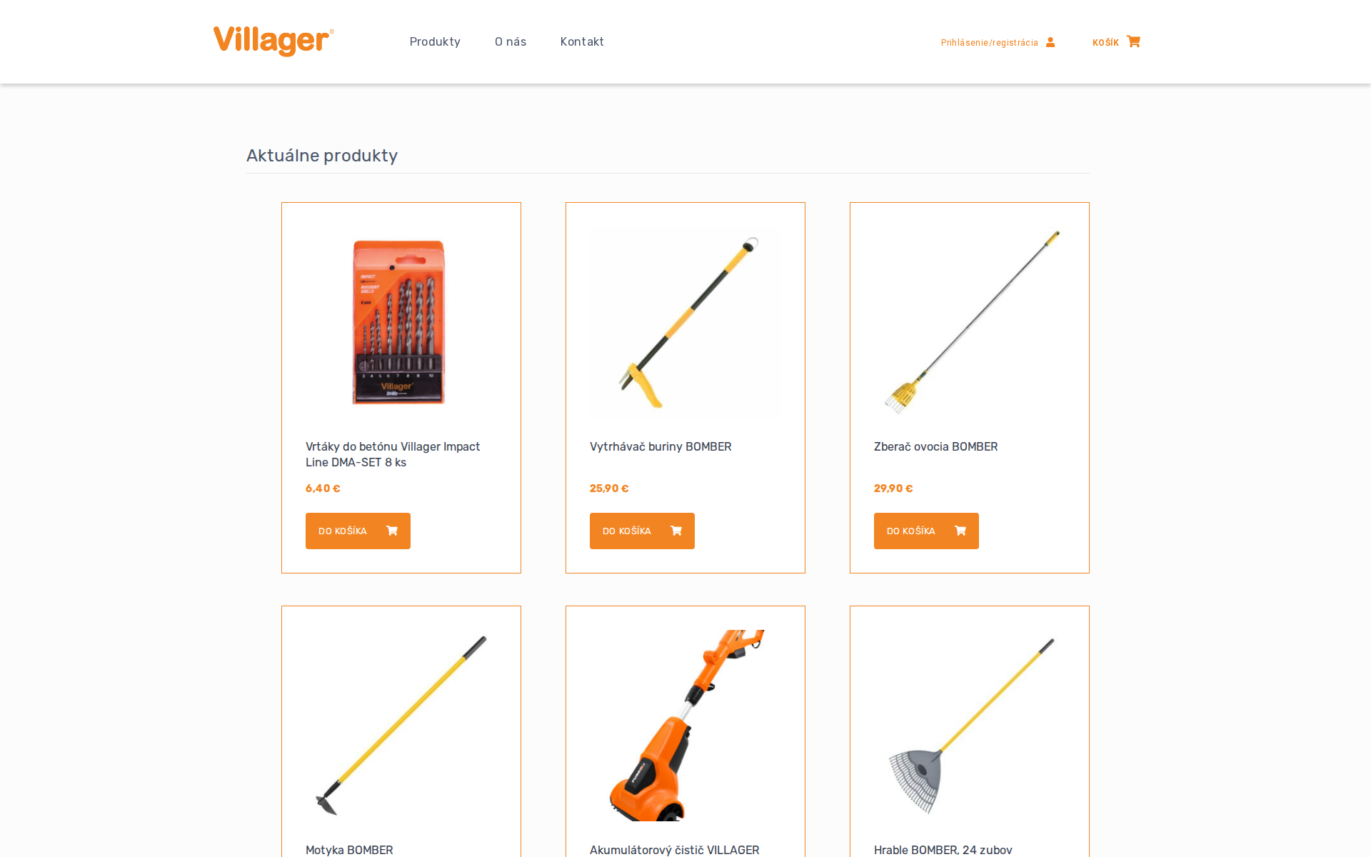 Náhľad webu villager.sk