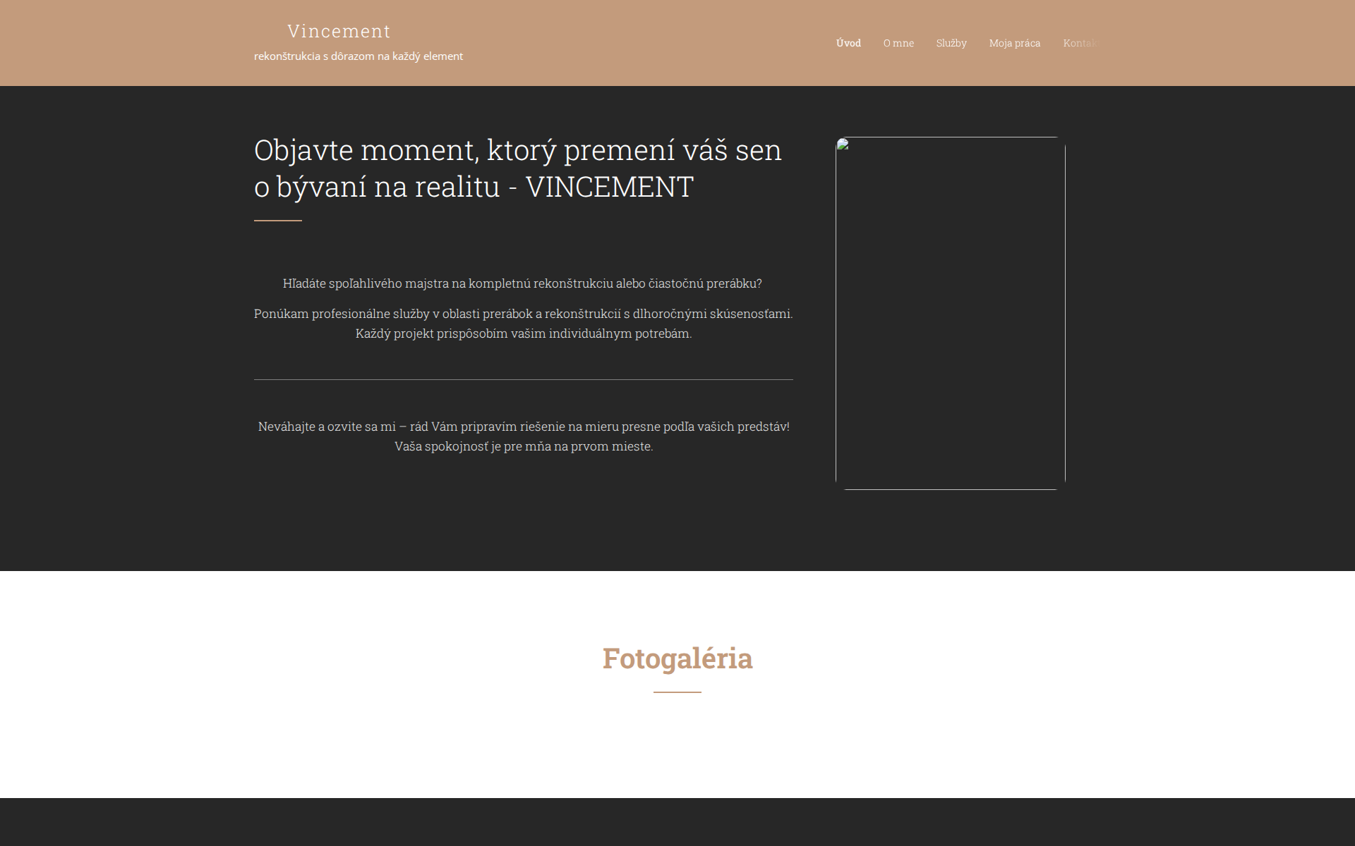 Náhľad webu vincement.sk