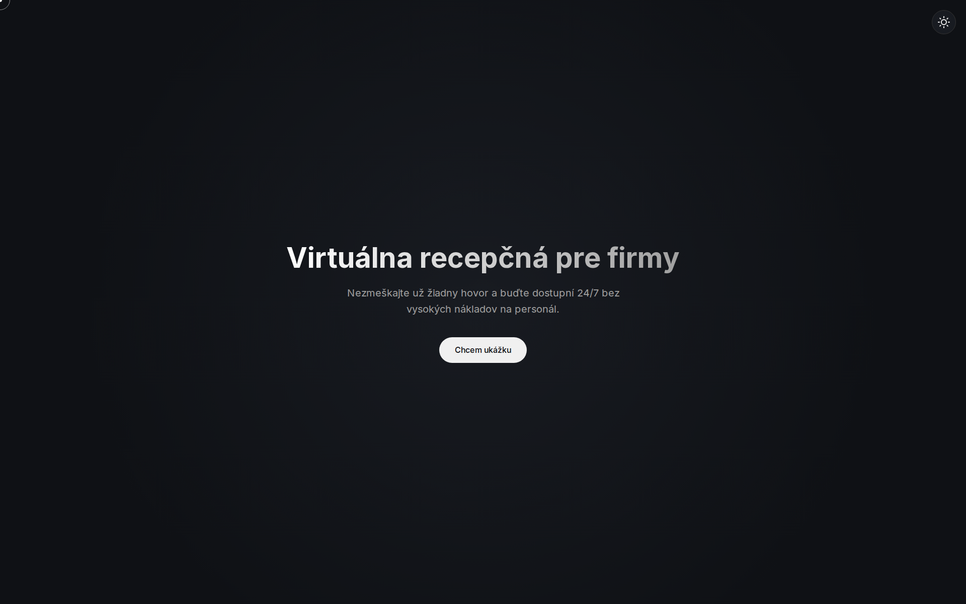 Náhľad webu virtualnarecepcna.sk